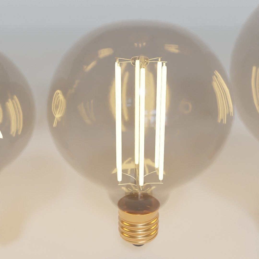 industrial light led bulb collection 3D model_6