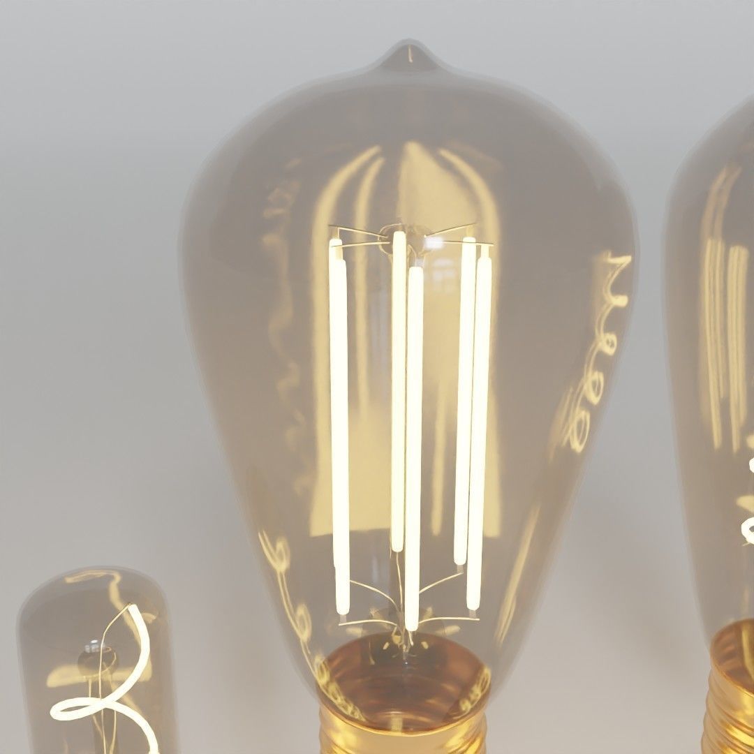 industrial light led bulb collection 3D model_11