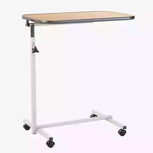 Swivel Tilt Top Hospital Rolling Tray Table 3D model