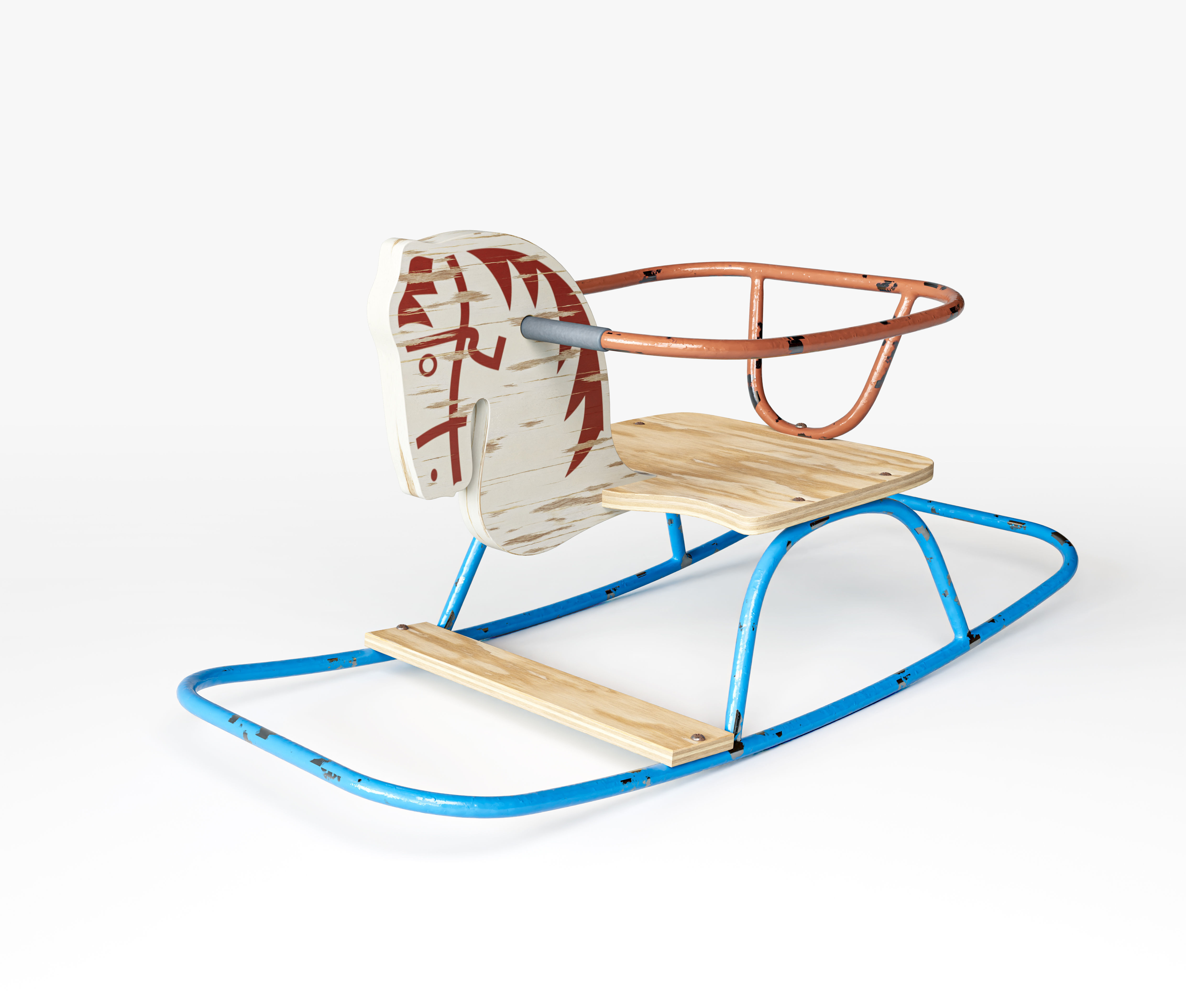 Rocking Horse Vintage 3D model_4