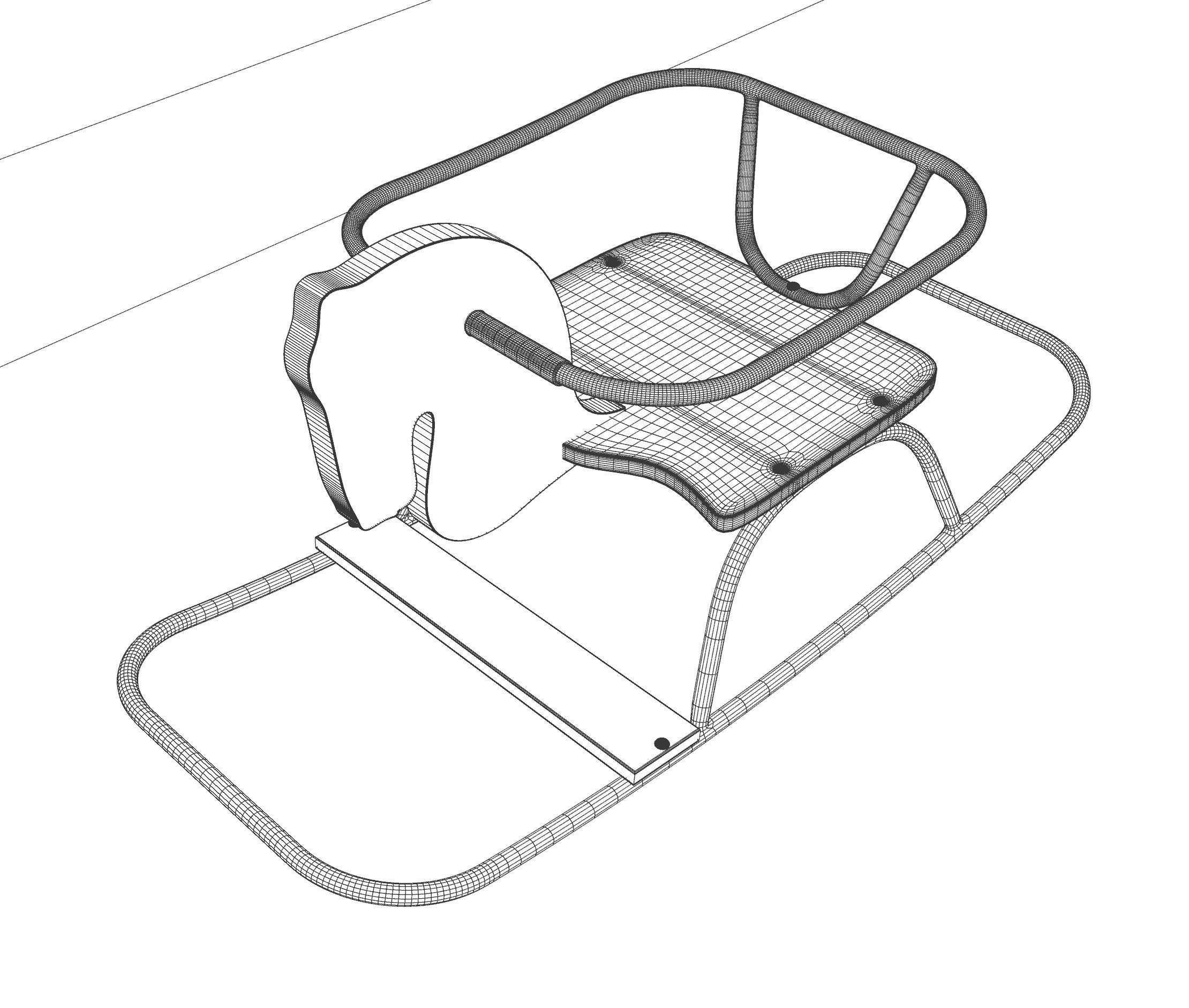 Rocking Horse Vintage 3D model_14