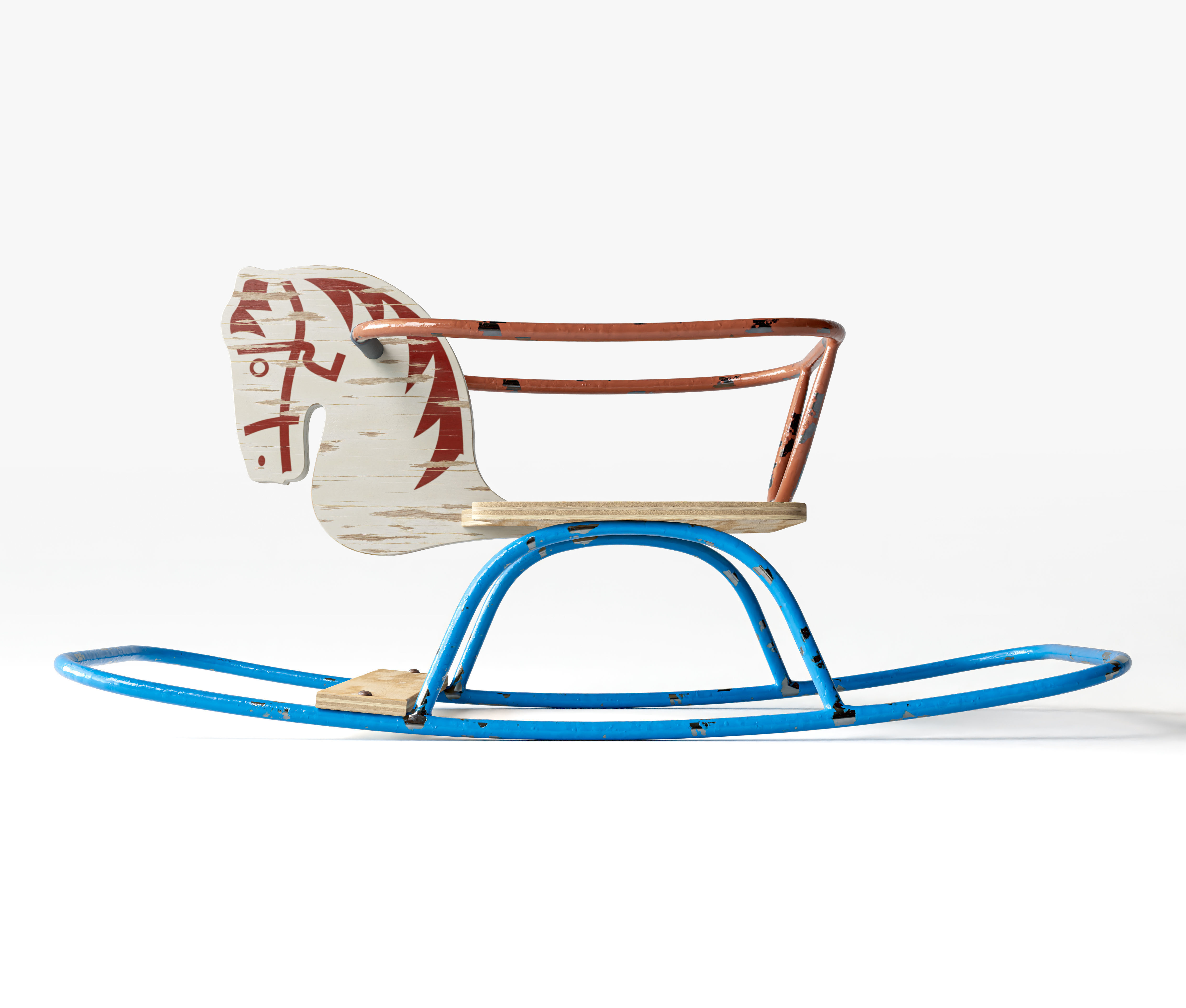 Rocking Horse Vintage 3D model_9
