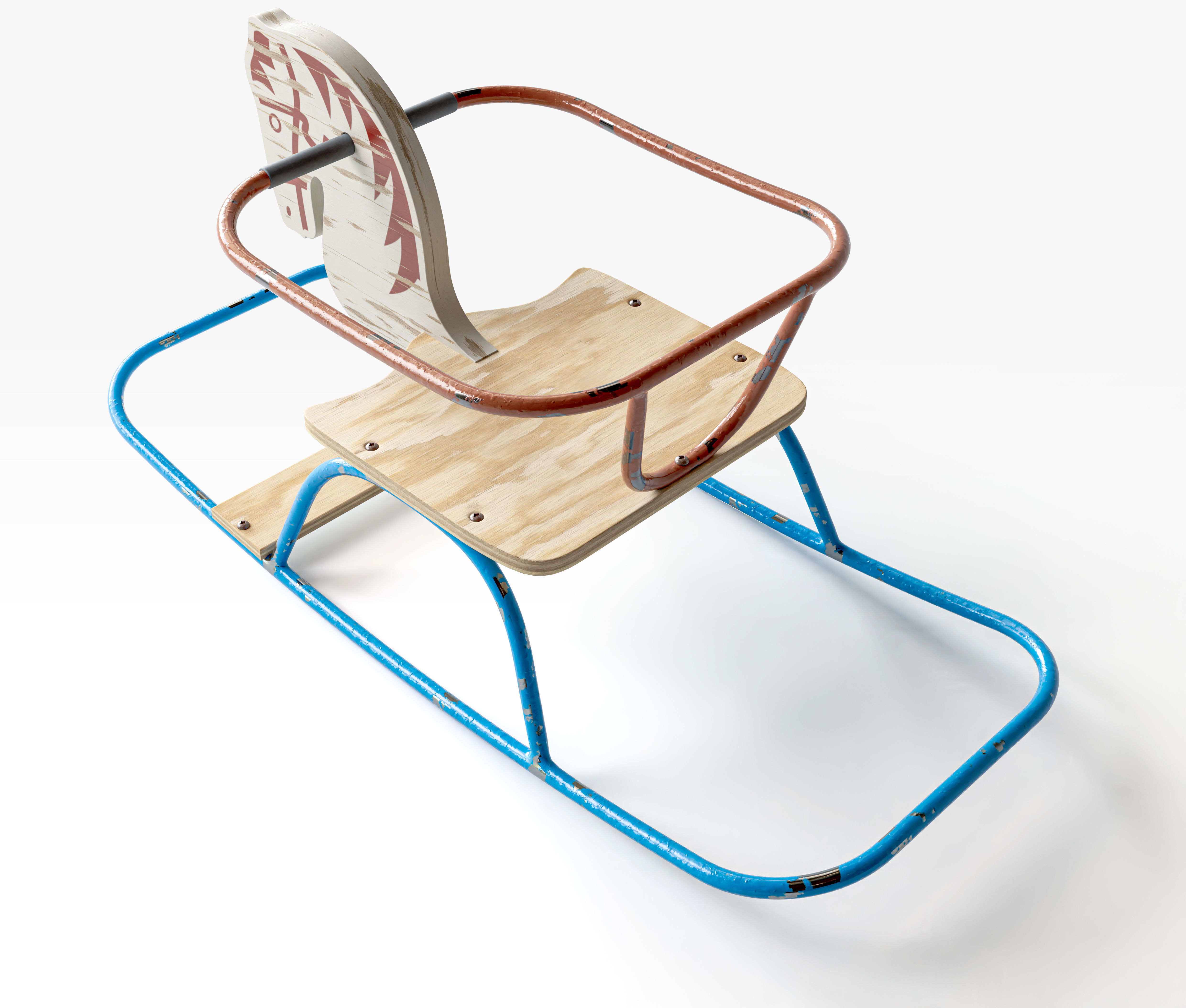 Rocking Horse Vintage 3D model_8