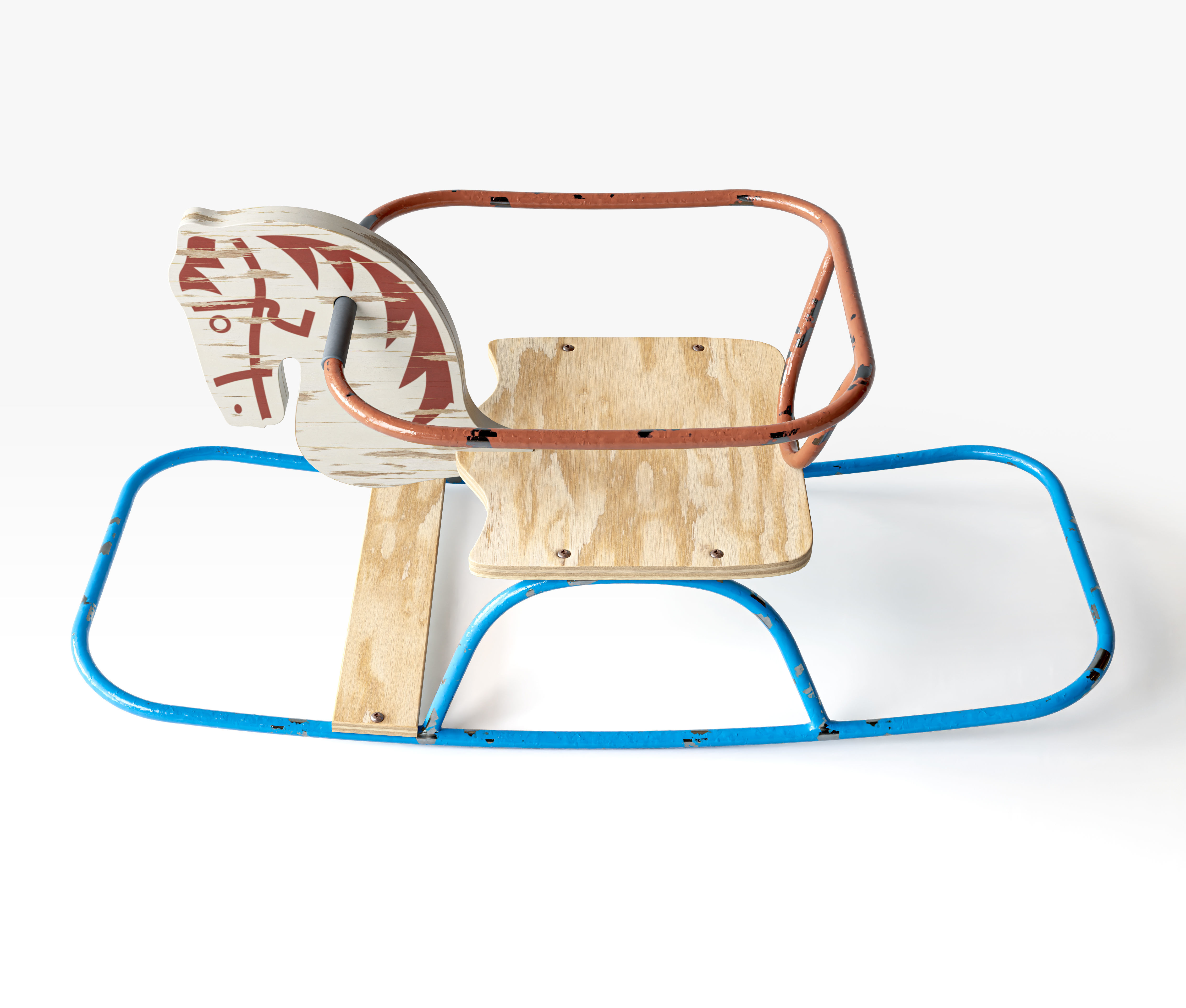 Rocking Horse Vintage 3D model_7