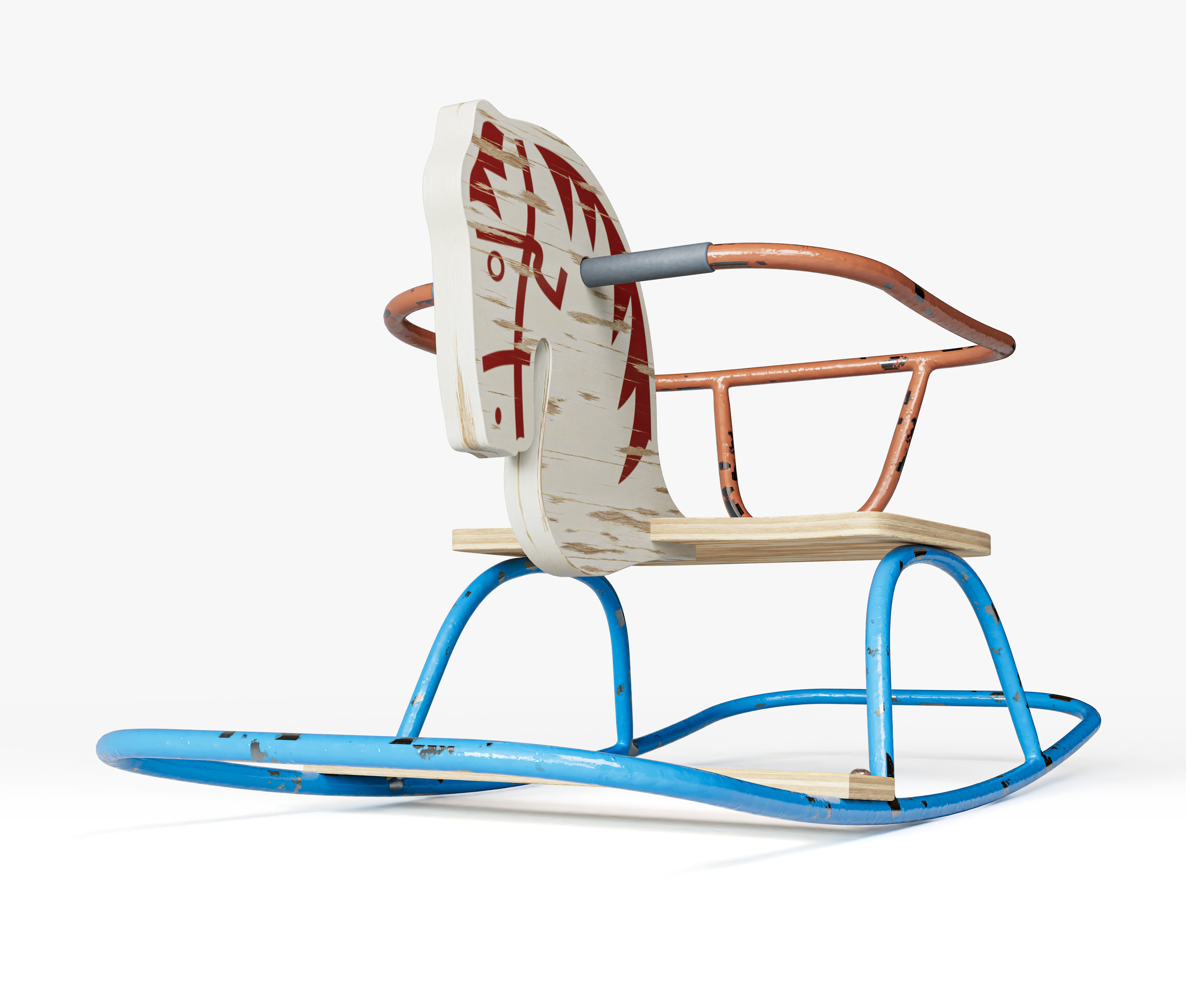 Rocking Horse Vintage 3D model_10