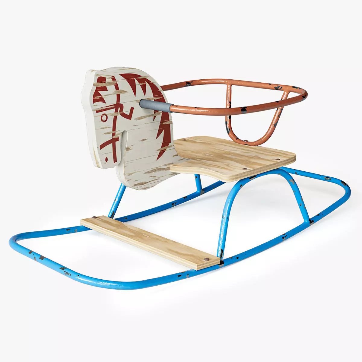 Rocking Horse Vintage 3D model_0