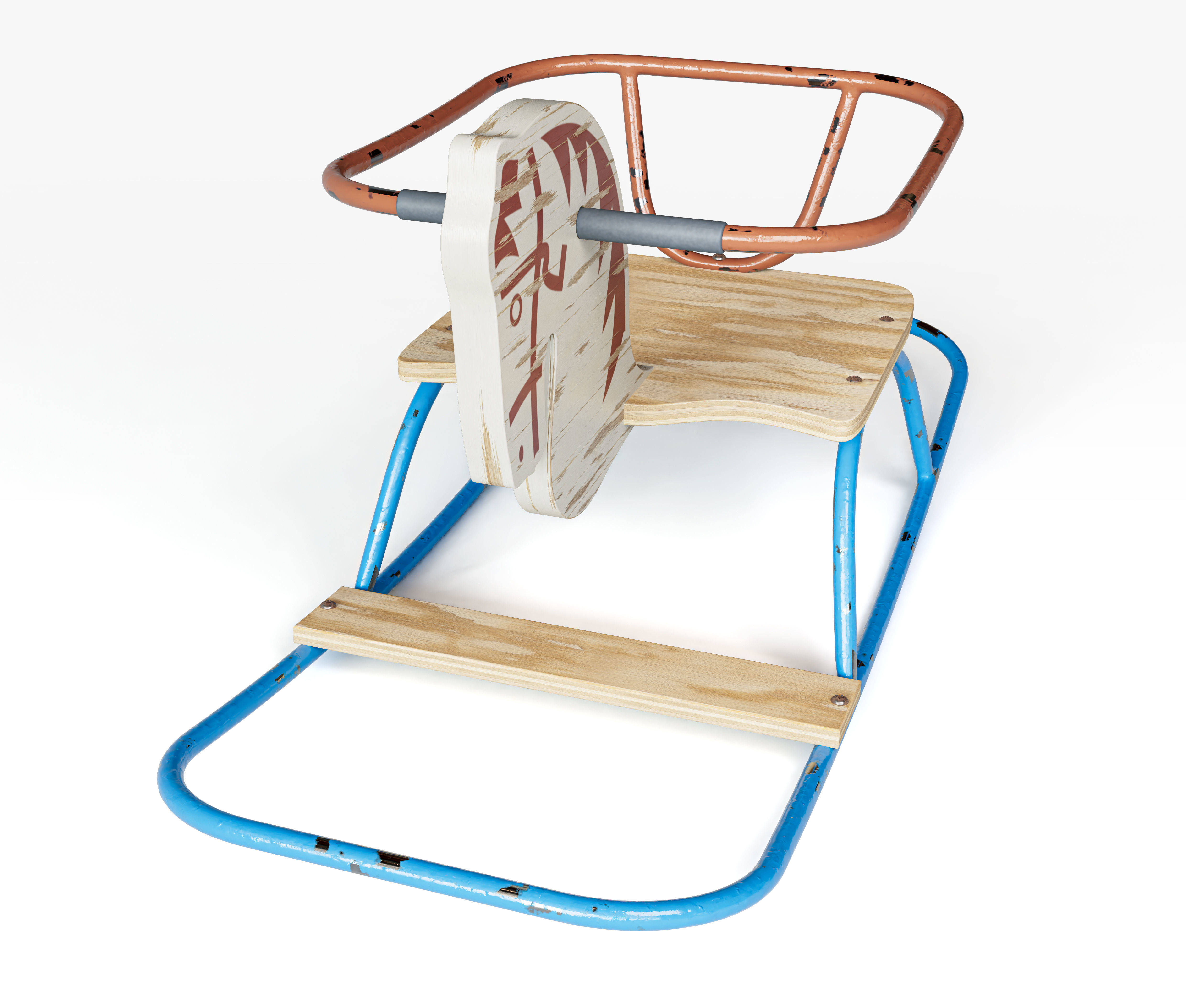 Rocking Horse Vintage 3D model_2