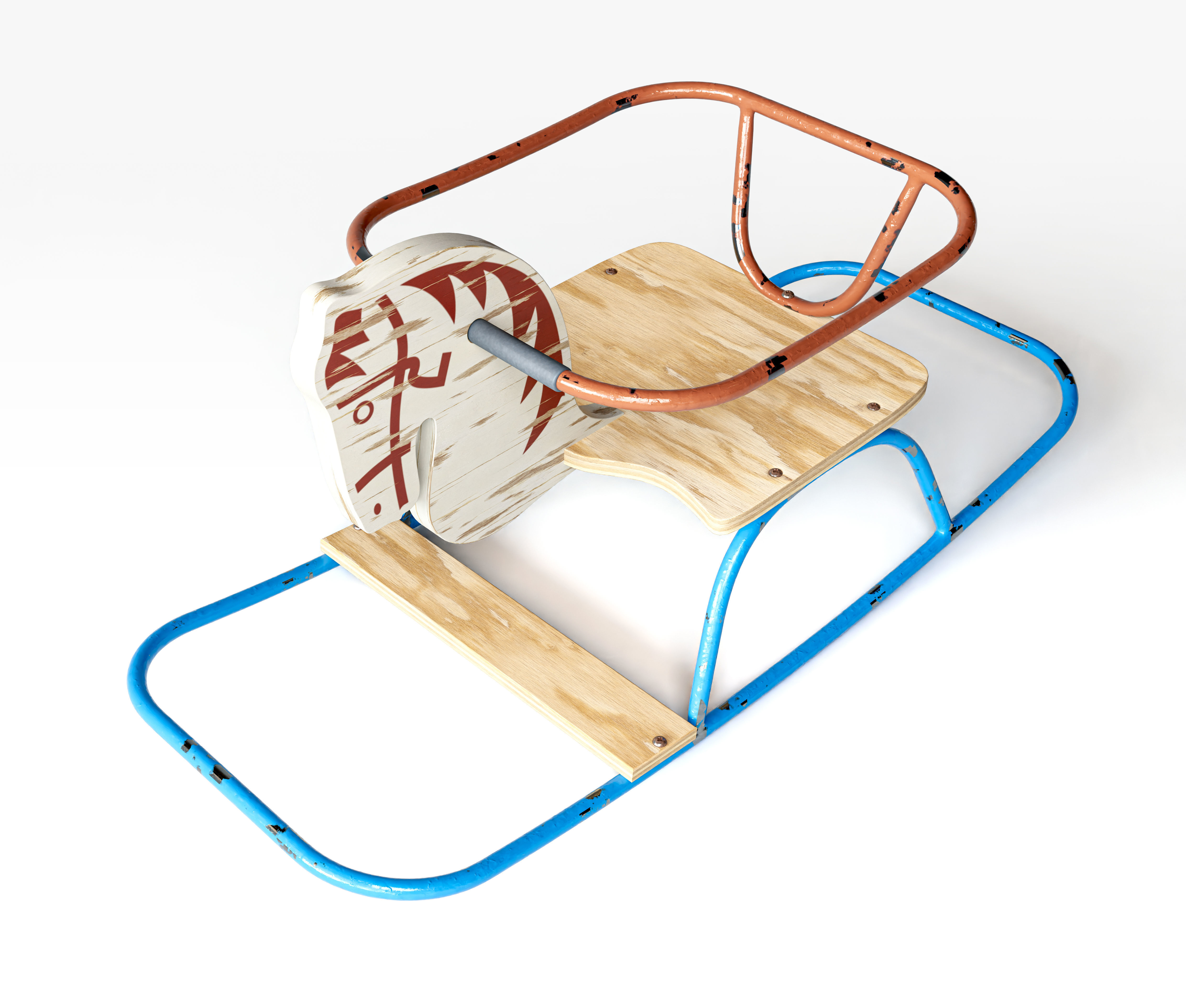 Rocking Horse Vintage 3D model_6