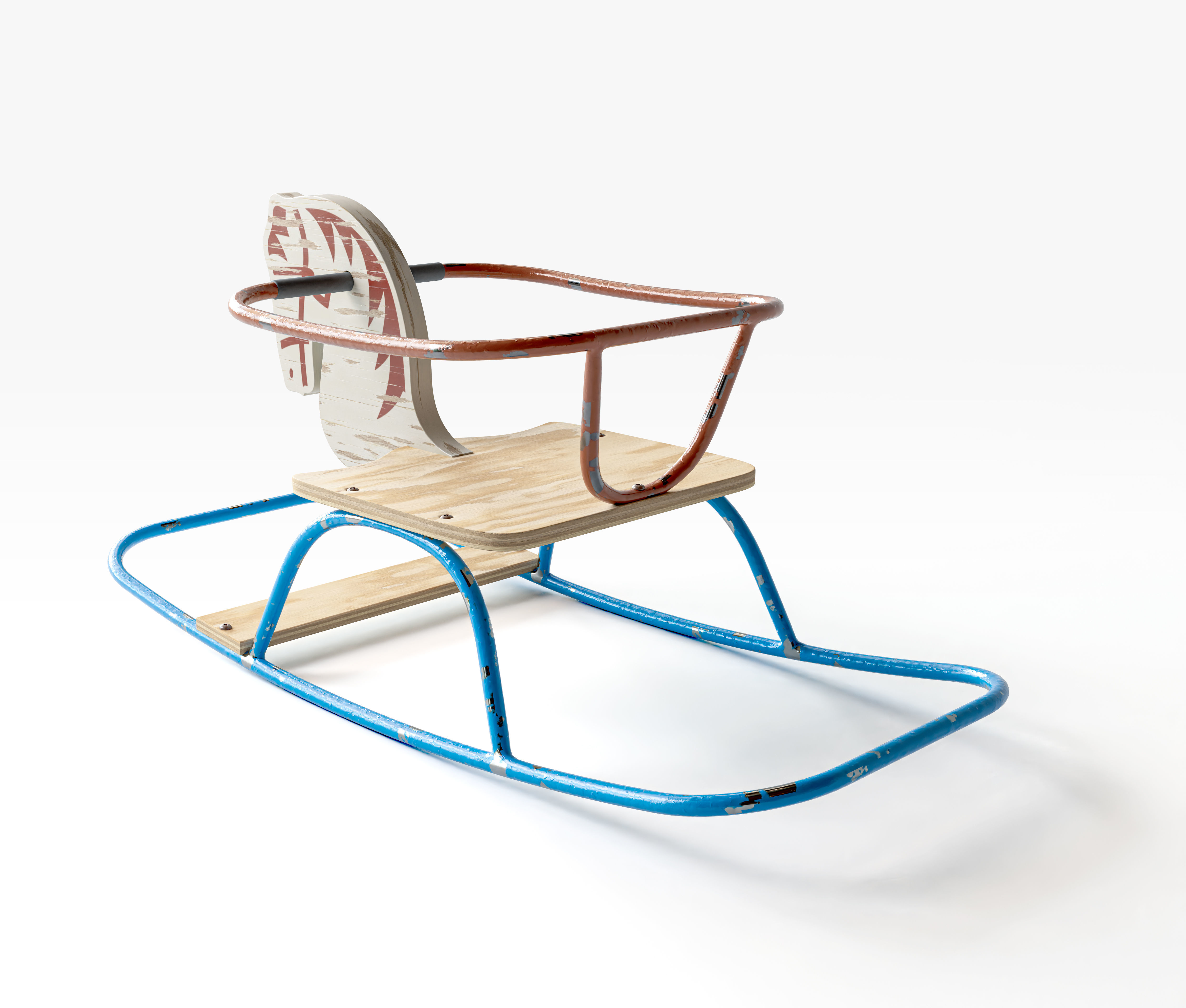 Rocking Horse Vintage 3D model_5