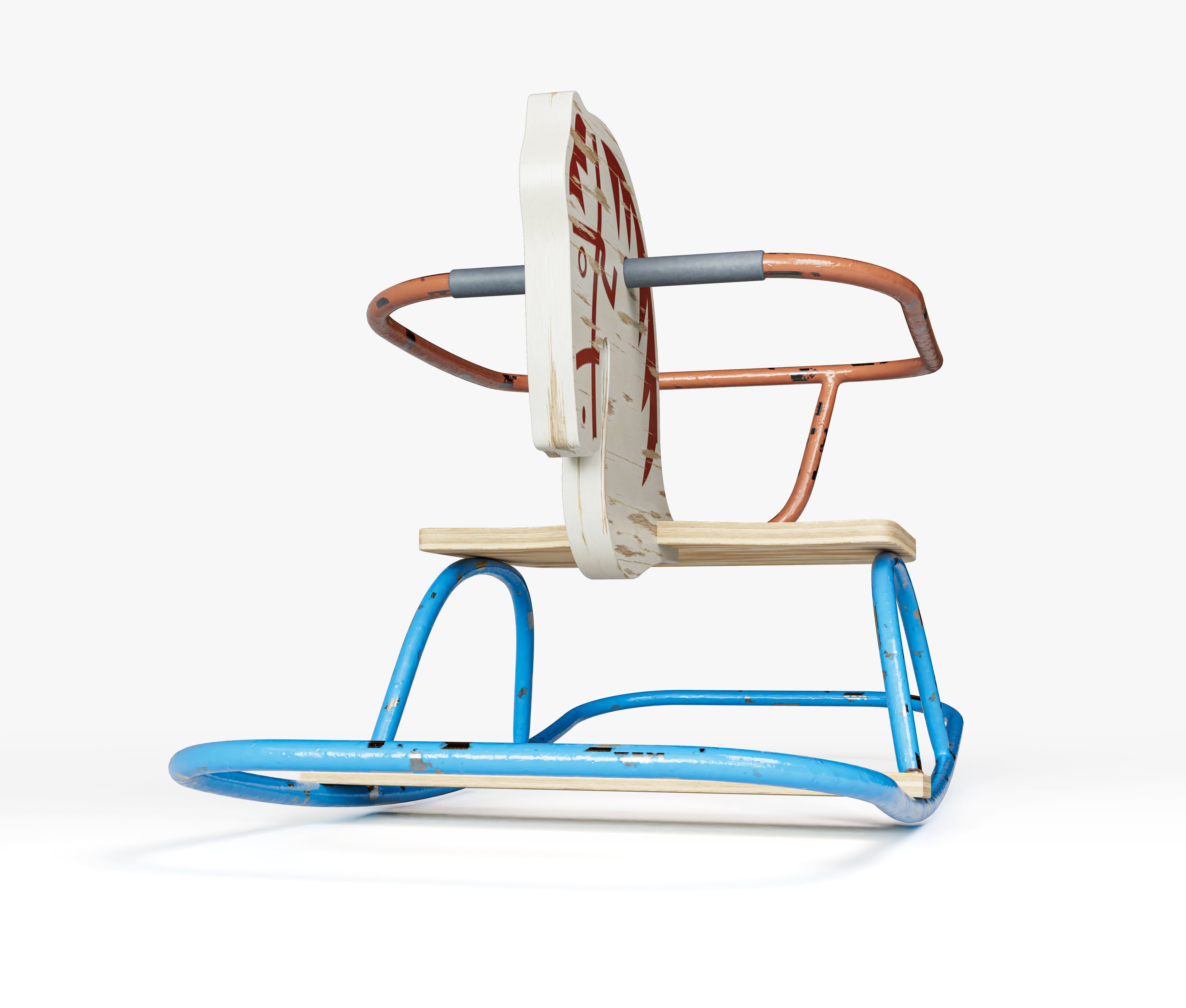 Rocking Horse Vintage 3D model_11