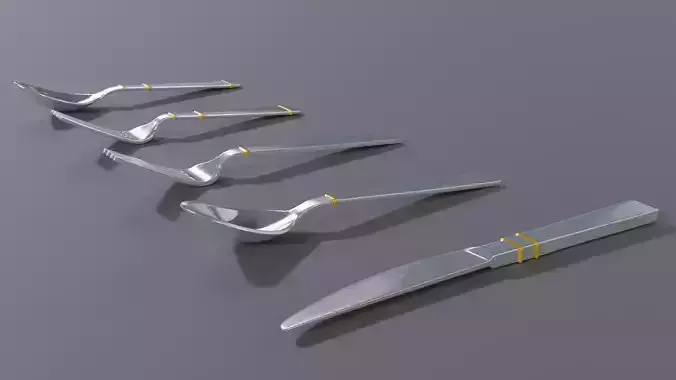 spoon set fork with handle