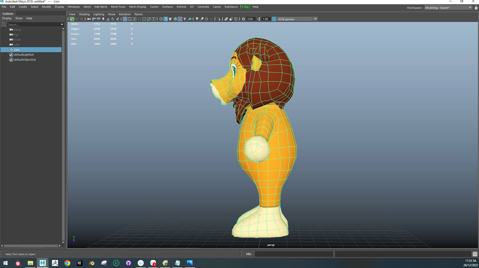 Character009 Animated Lion 3D Low-poly 3D model_9
