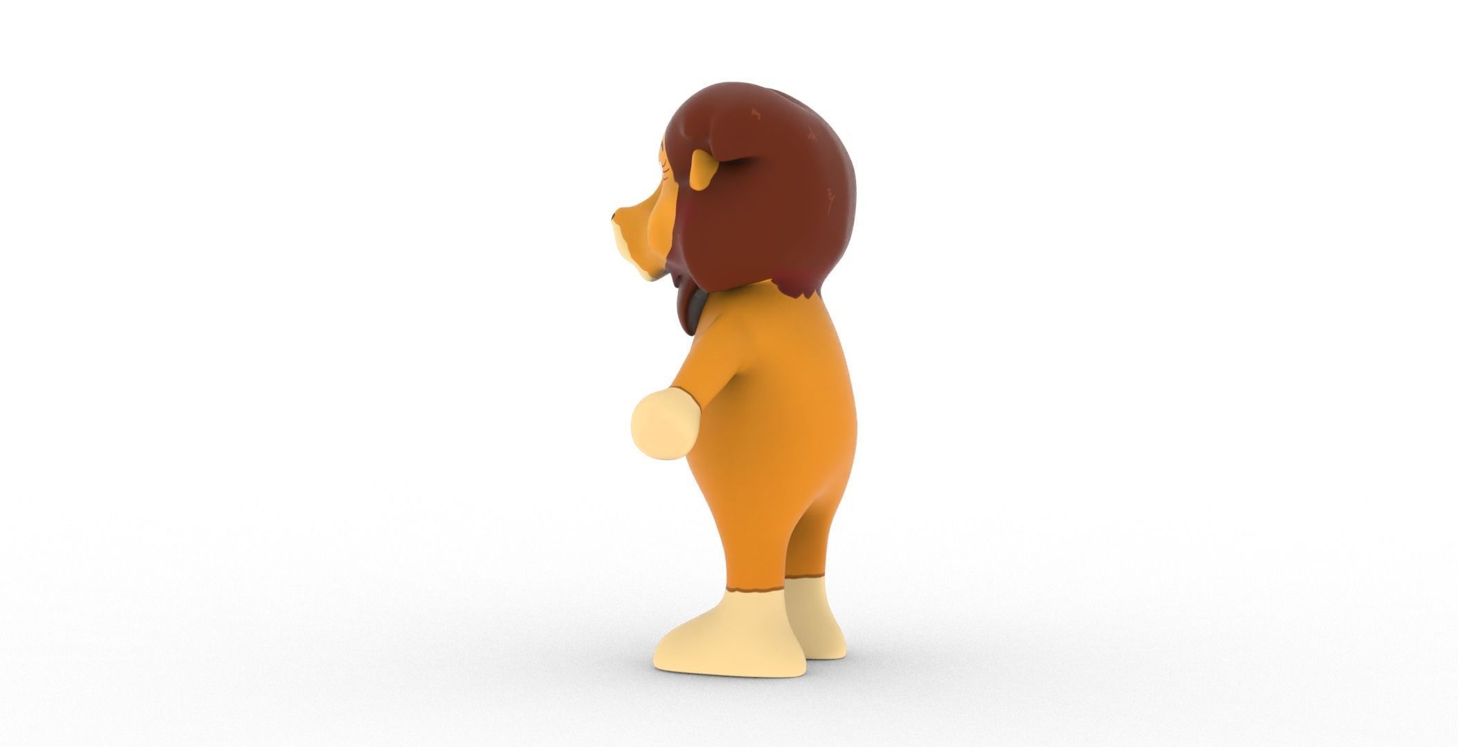 Character009 Animated Lion 3D Low-poly 3D model_21