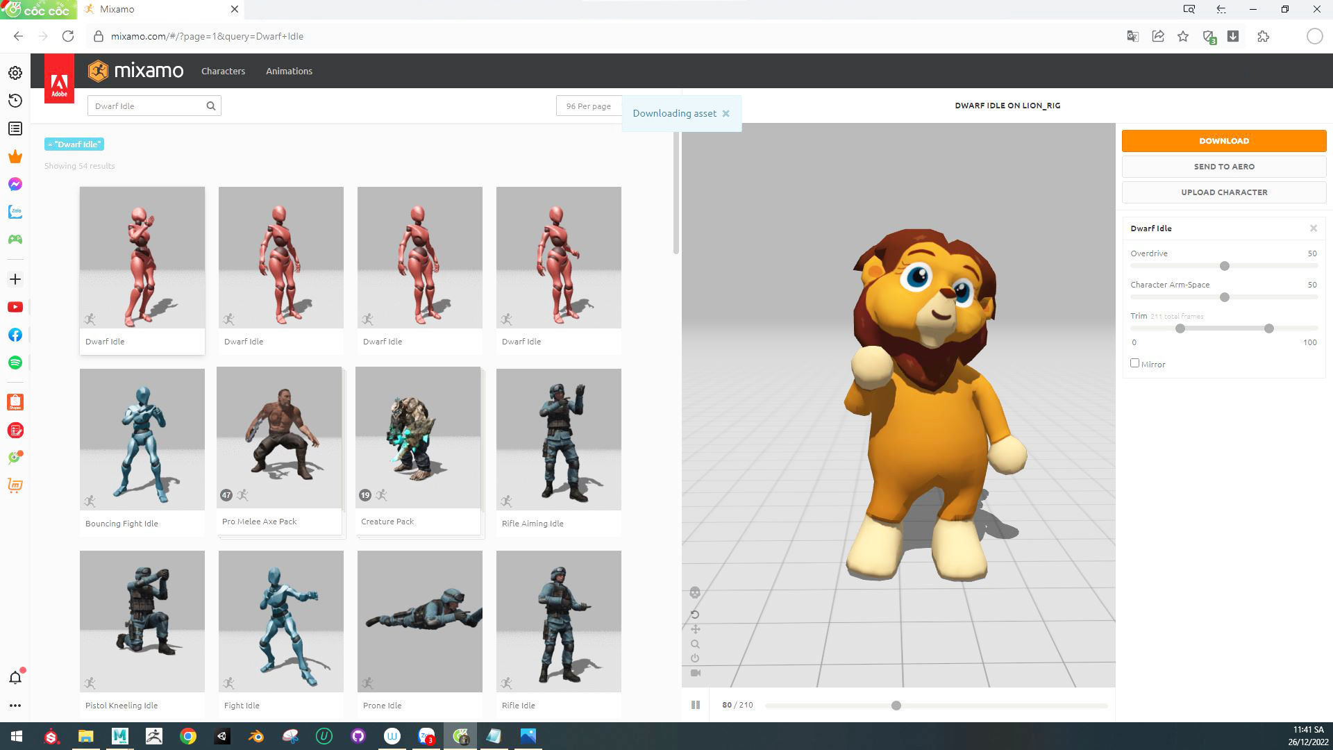 Character009 Animated Lion 3D Low-poly 3D model_4