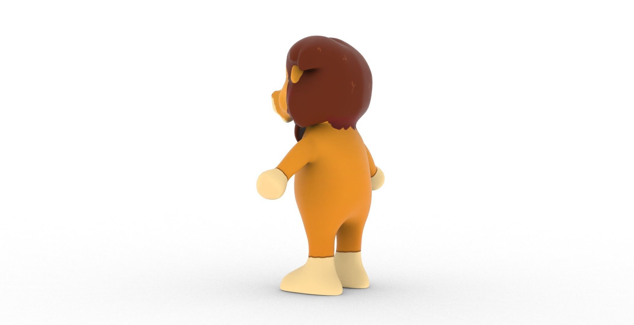 Character009 Animated Lion 3D Low-poly 3D model_20