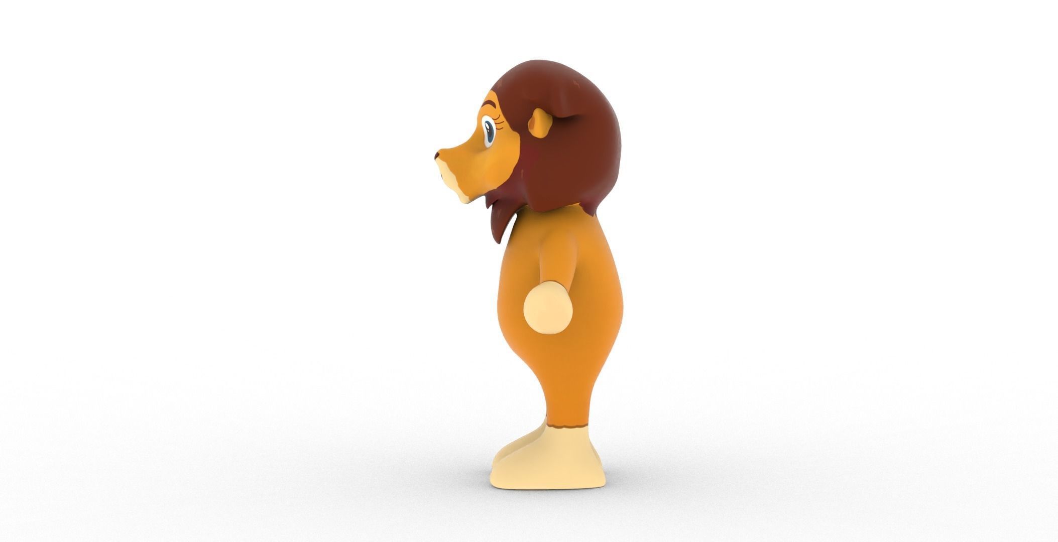Character009 Animated Lion 3D Low-poly 3D model_17
