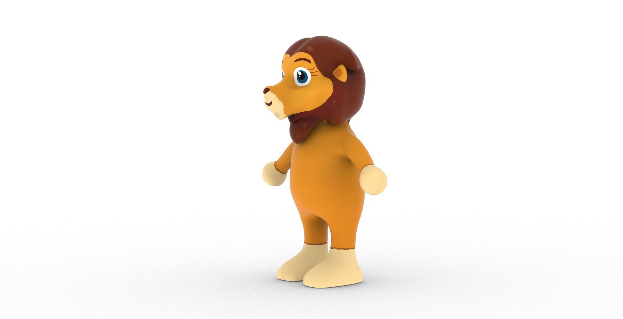 Character009 Animated Lion 3D Low-poly 3D model_14