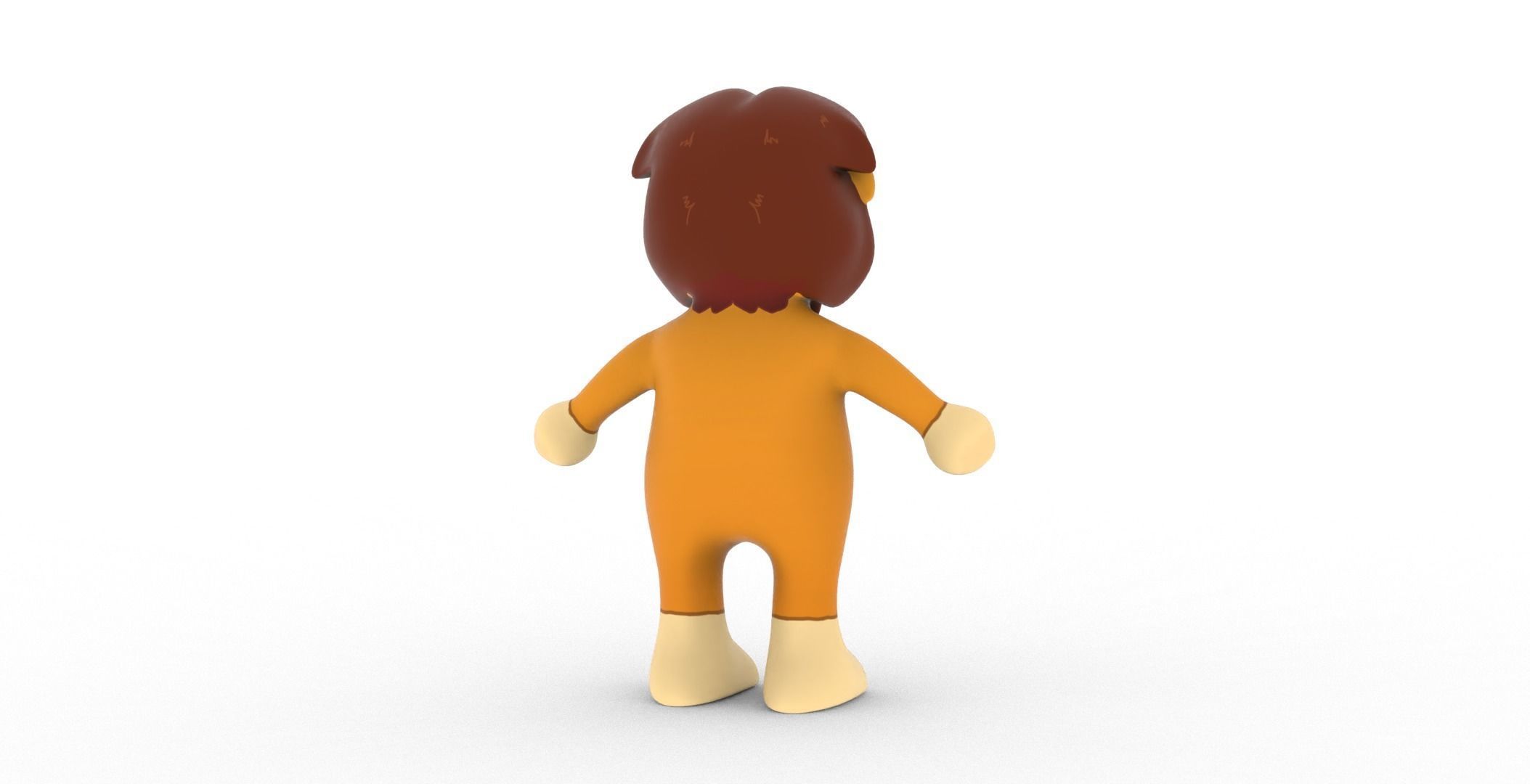 Character009 Animated Lion 3D Low-poly 3D model_24