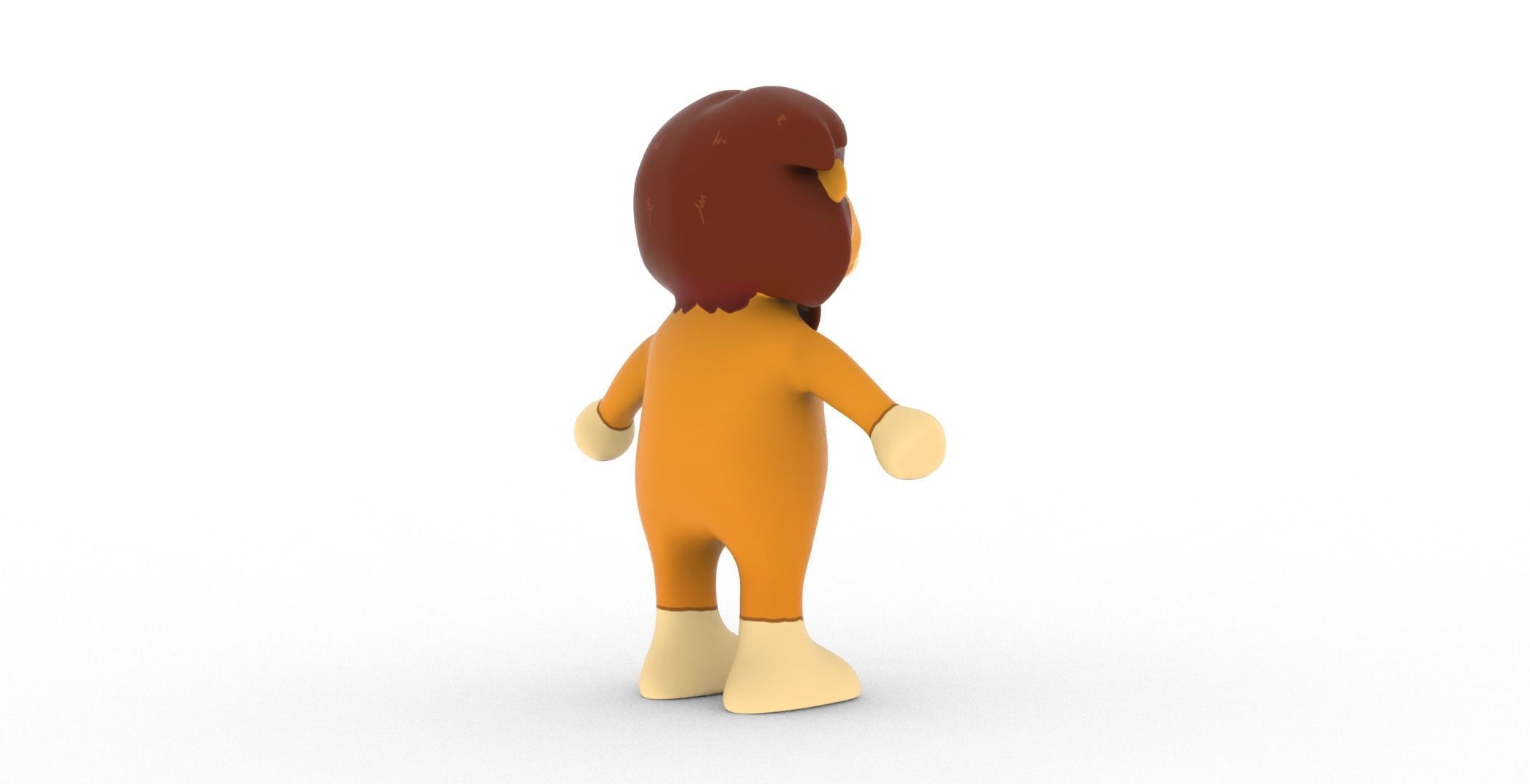 Character009 Animated Lion 3D Low-poly 3D model_34