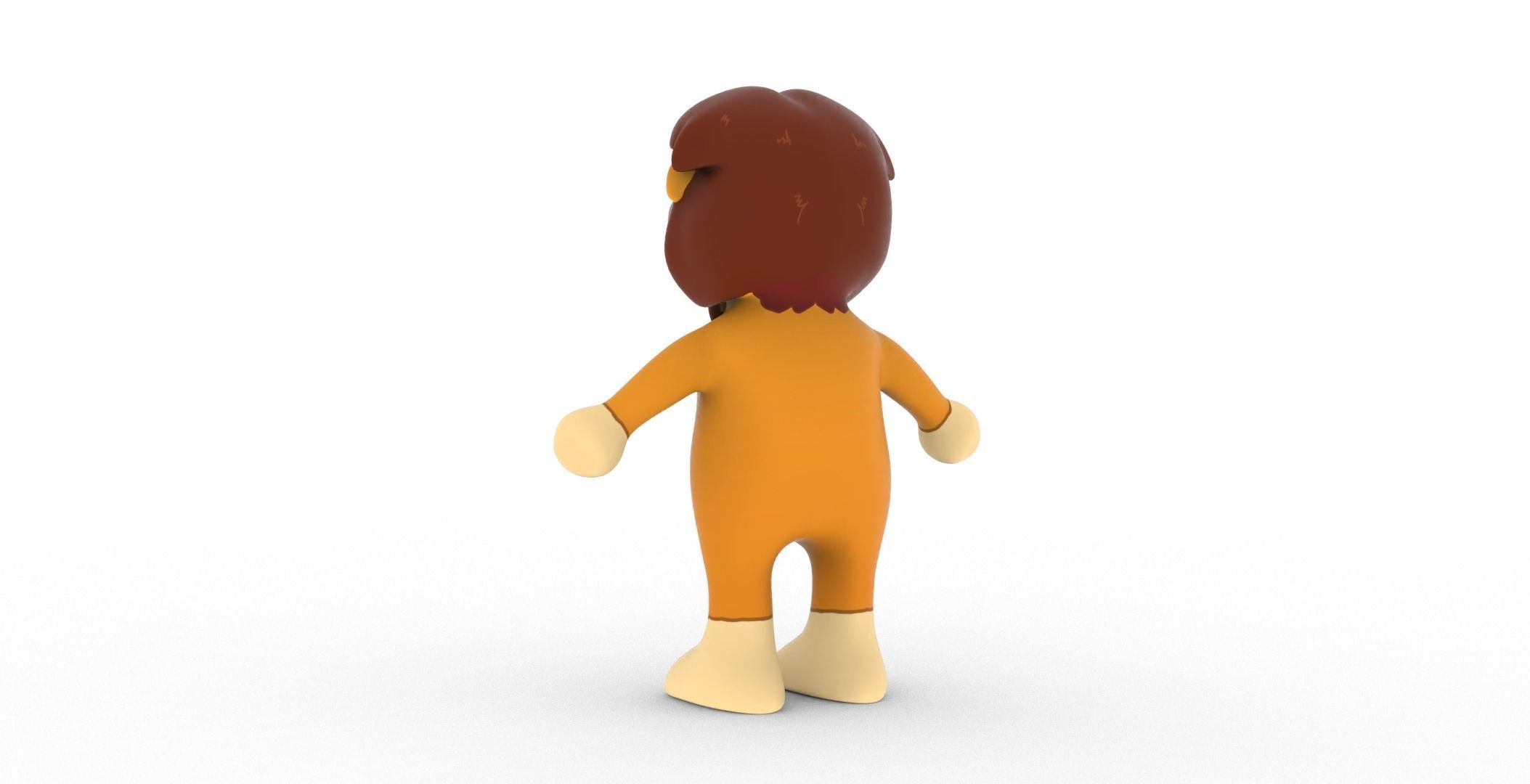 Character009 Animated Lion 3D Low-poly 3D model_23