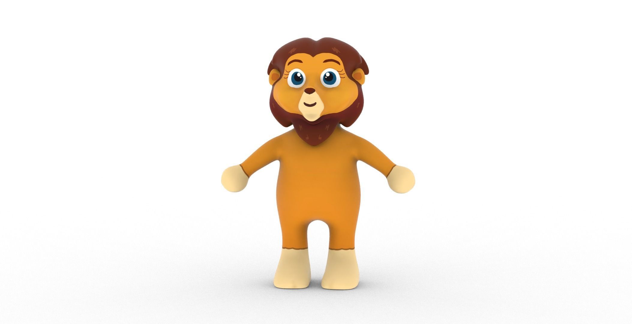 Character009 Animated Lion 3D Low-poly 3D model_40