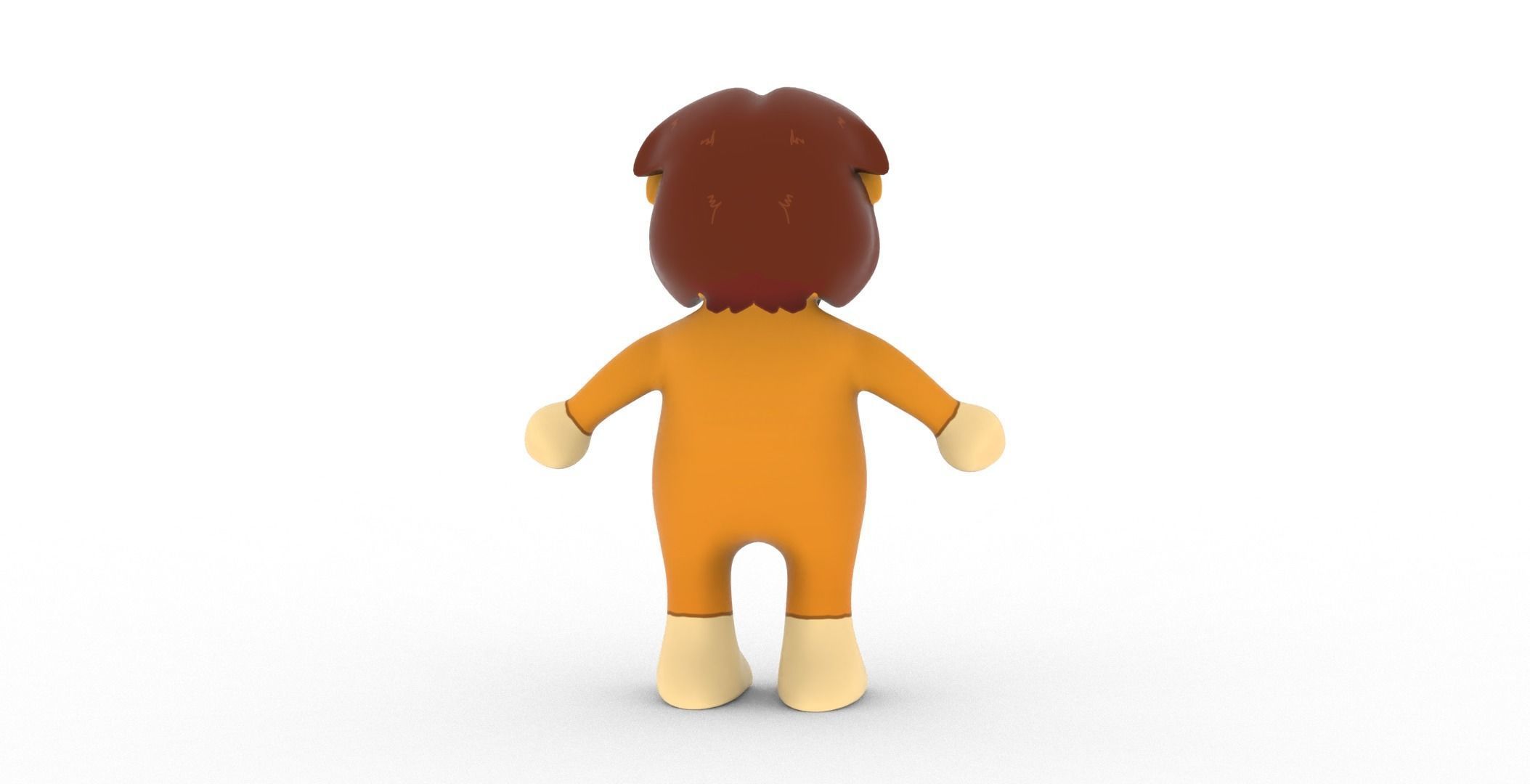 Character009 Animated Lion 3D Low-poly 3D model_31