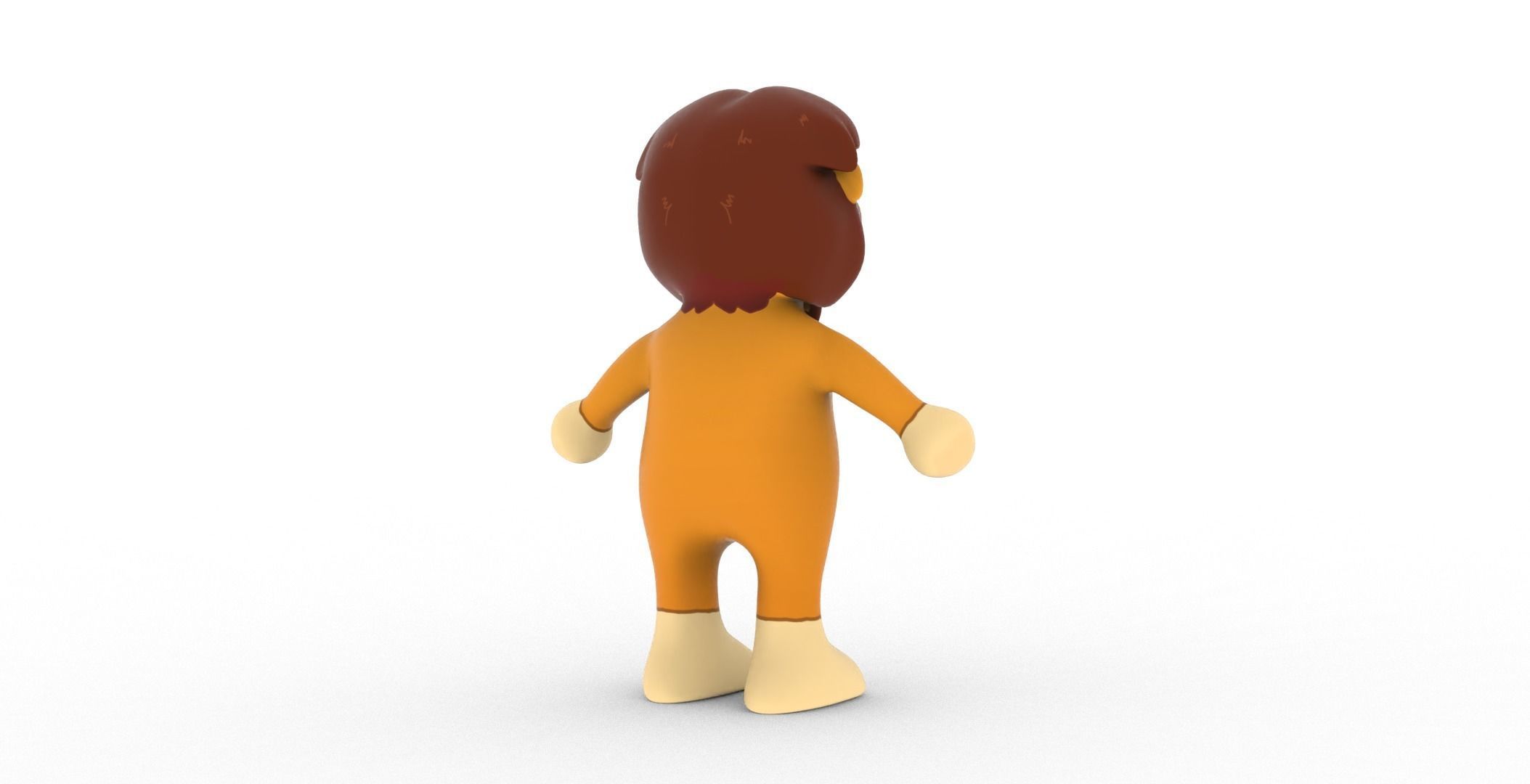 Character009 Animated Lion 3D Low-poly 3D model_29