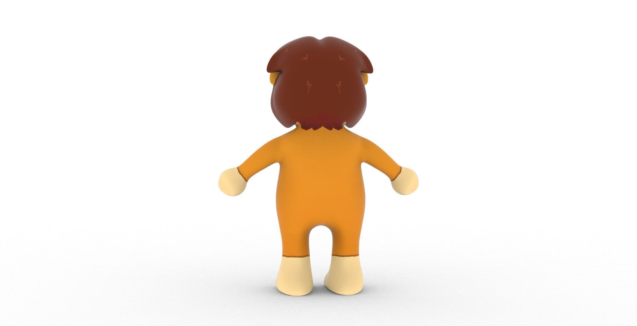 Character009 Animated Lion 3D Low-poly 3D model_25