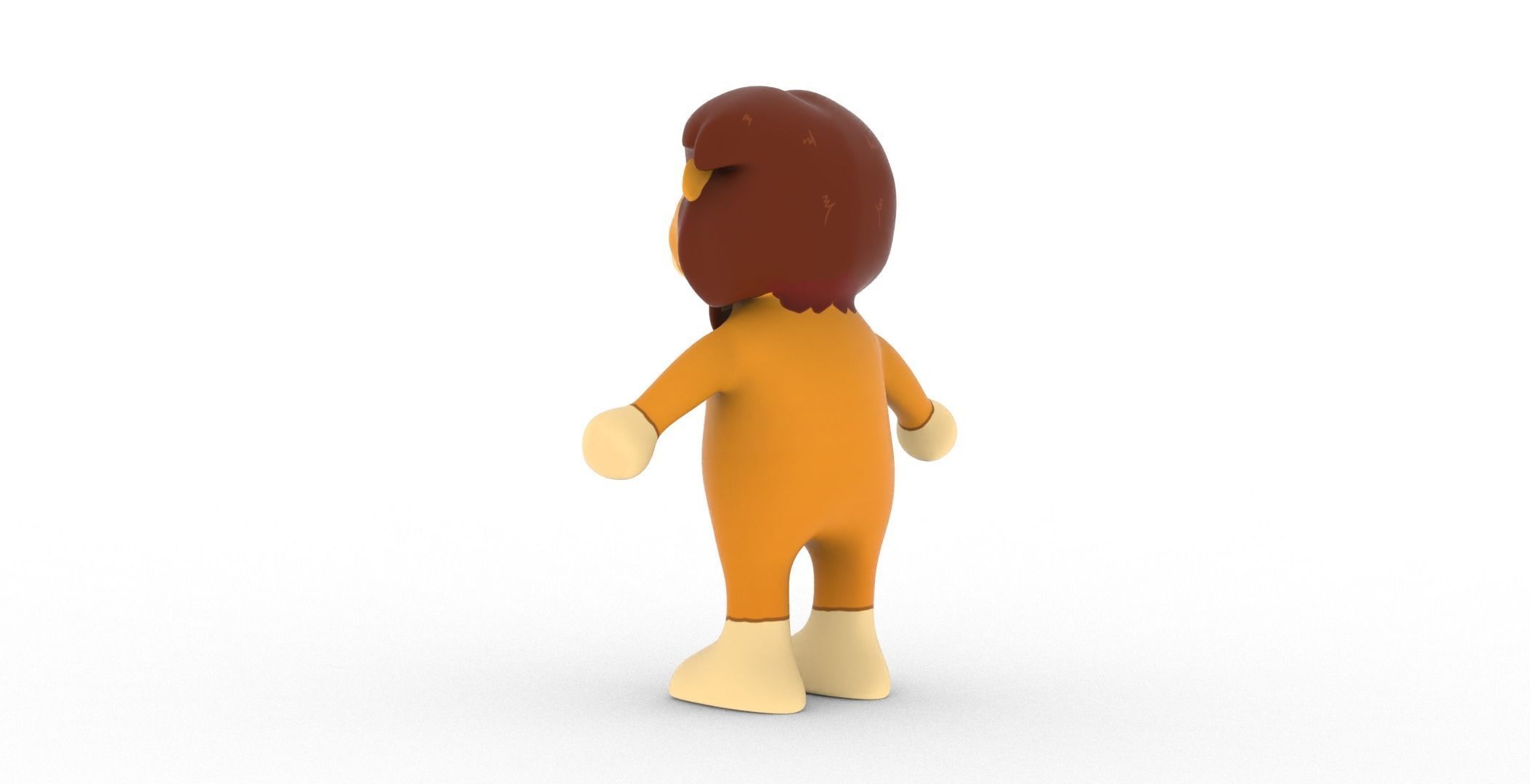 Character009 Animated Lion 3D Low-poly 3D model_22