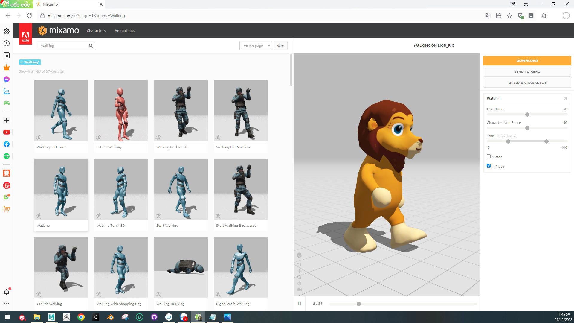 Character009 Animated Lion 3D Low-poly 3D model_7
