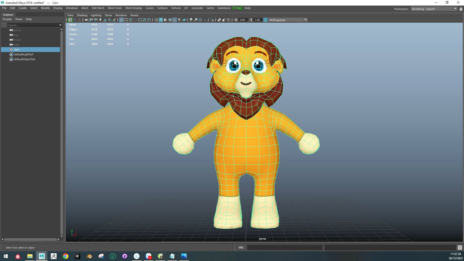 Character009 Animated Lion 3D Low-poly 3D model_8