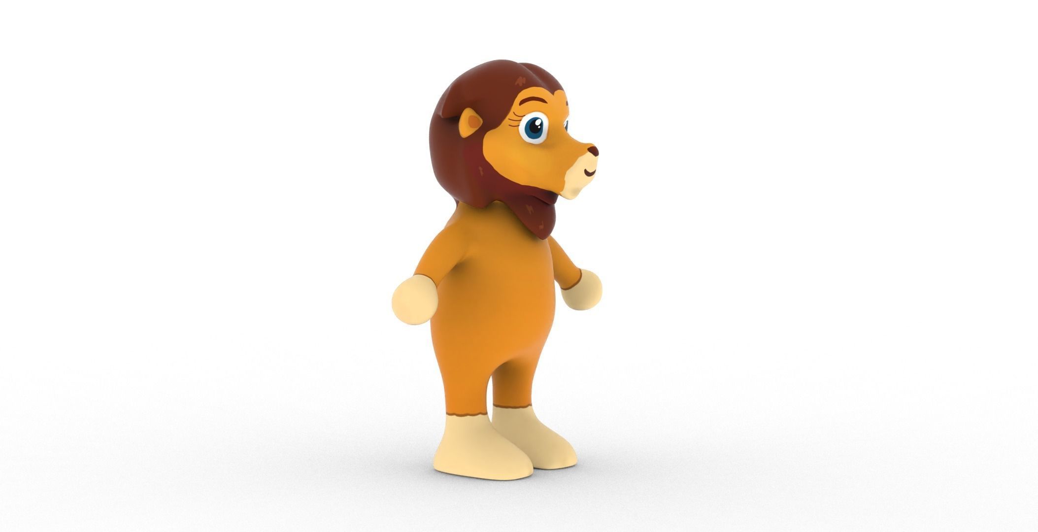 Character009 Animated Lion 3D Low-poly 3D model_38
