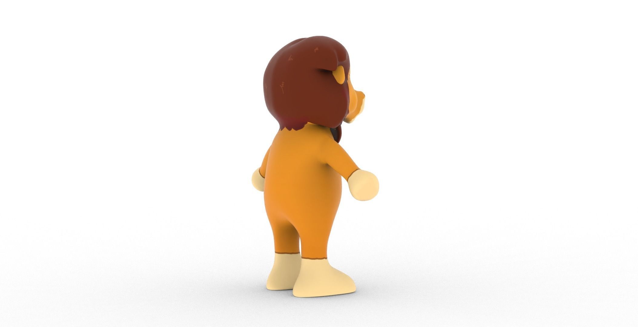 Character009 Animated Lion 3D Low-poly 3D model_26