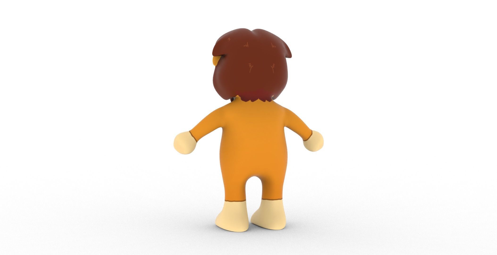 Character009 Animated Lion 3D Low-poly 3D model_19