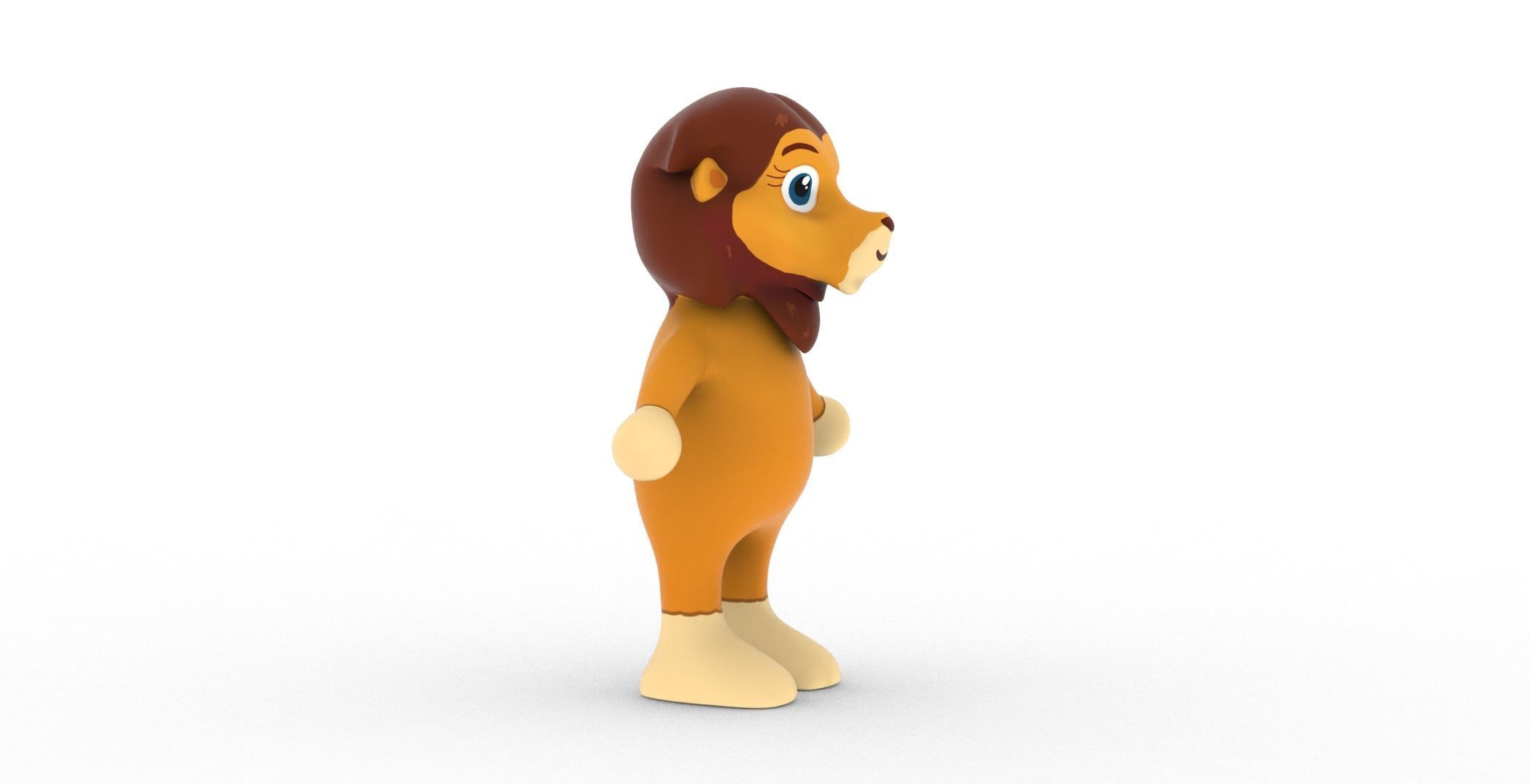 Character009 Animated Lion 3D Low-poly 3D model_39