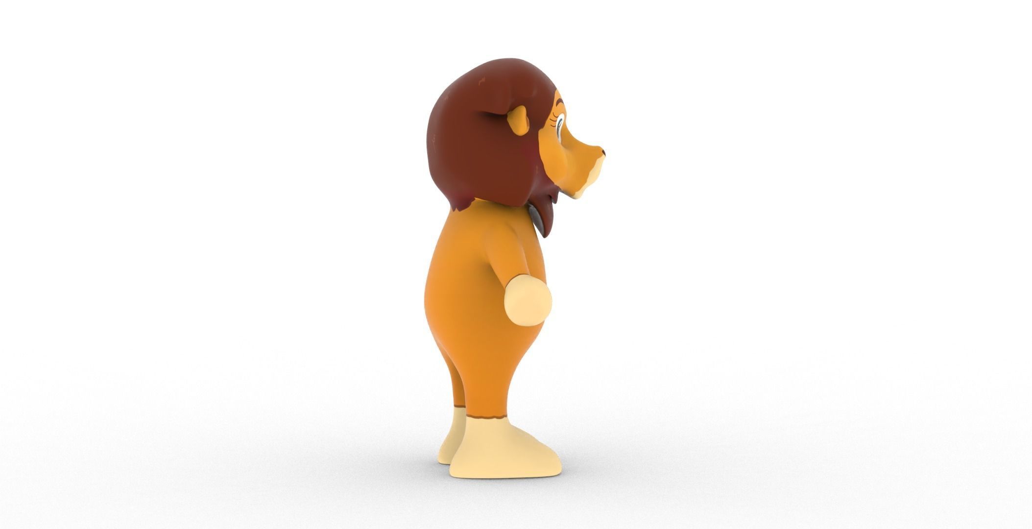 Character009 Animated Lion 3D Low-poly 3D model_30