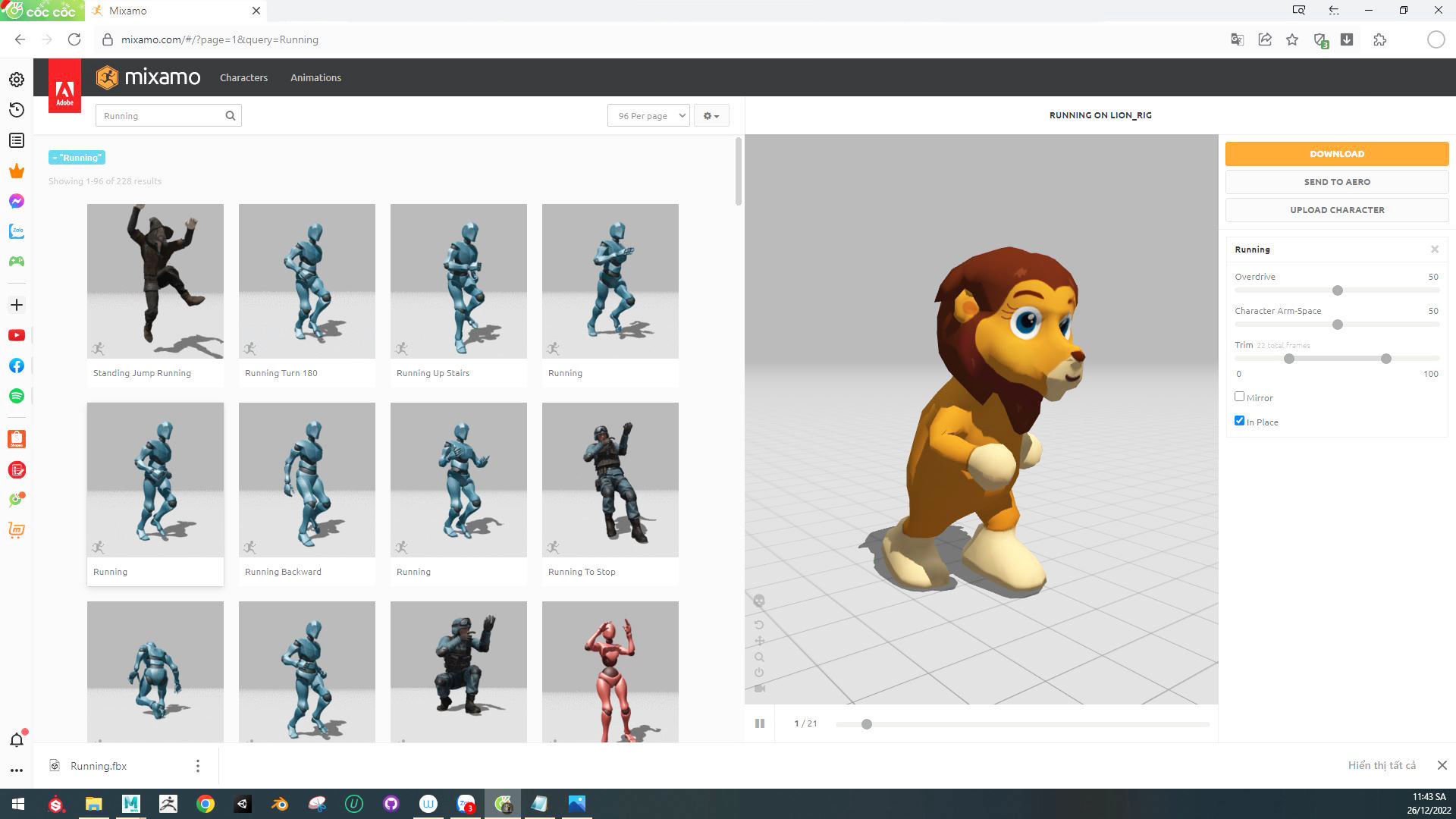 Character009 Animated Lion 3D Low-poly 3D model_5