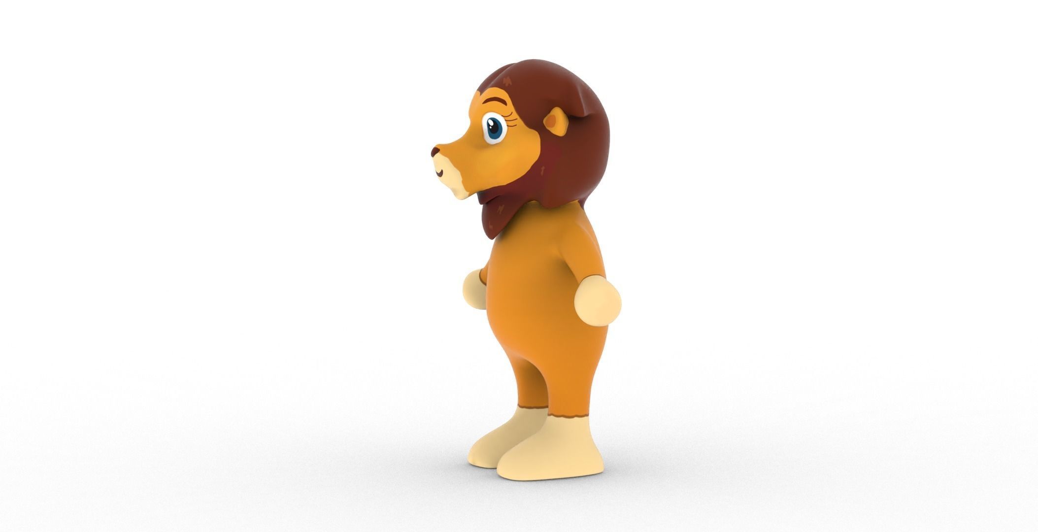 Character009 Animated Lion 3D Low-poly 3D model_16