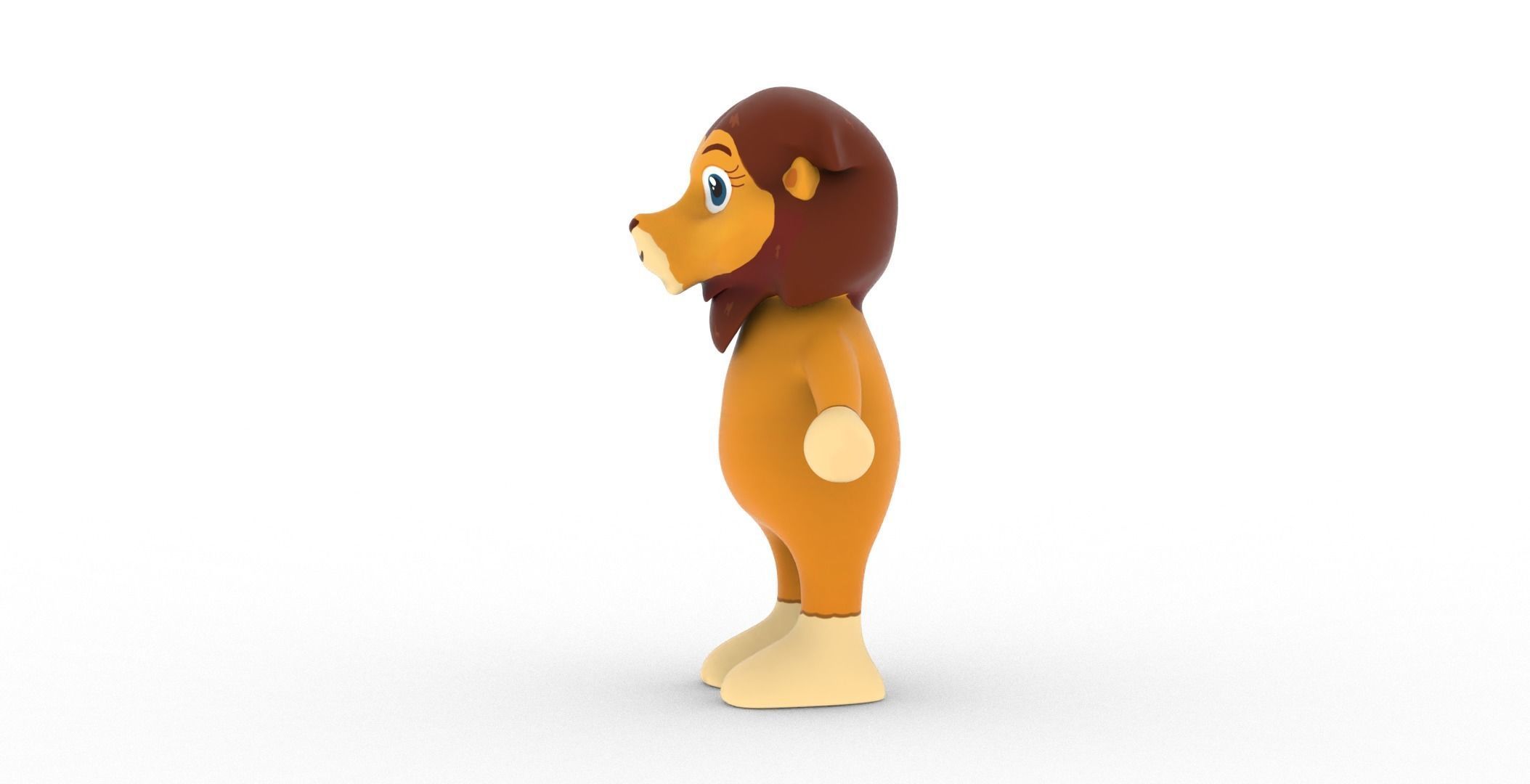 Character009 Animated Lion 3D Low-poly 3D model_15