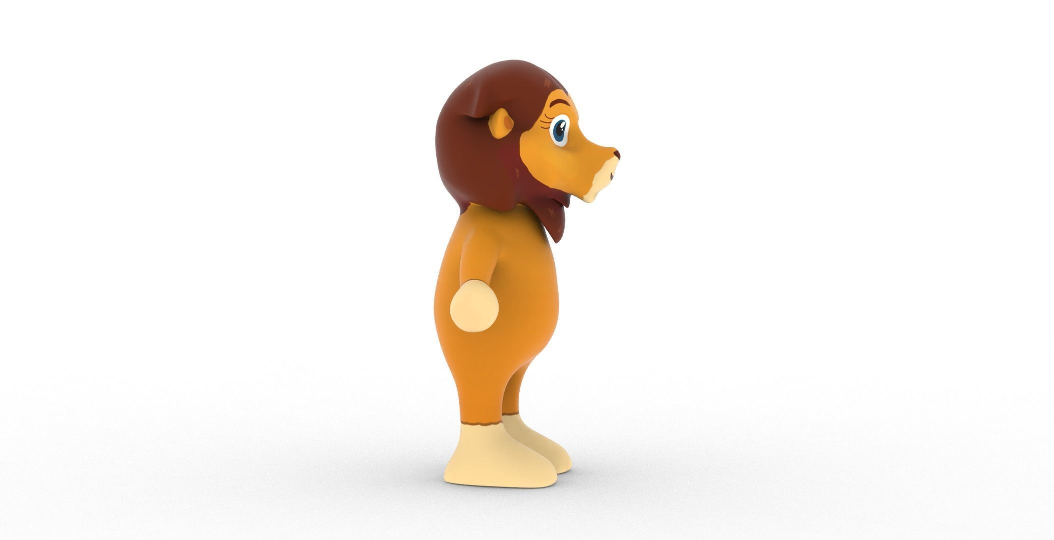 Character009 Animated Lion 3D Low-poly 3D model_28