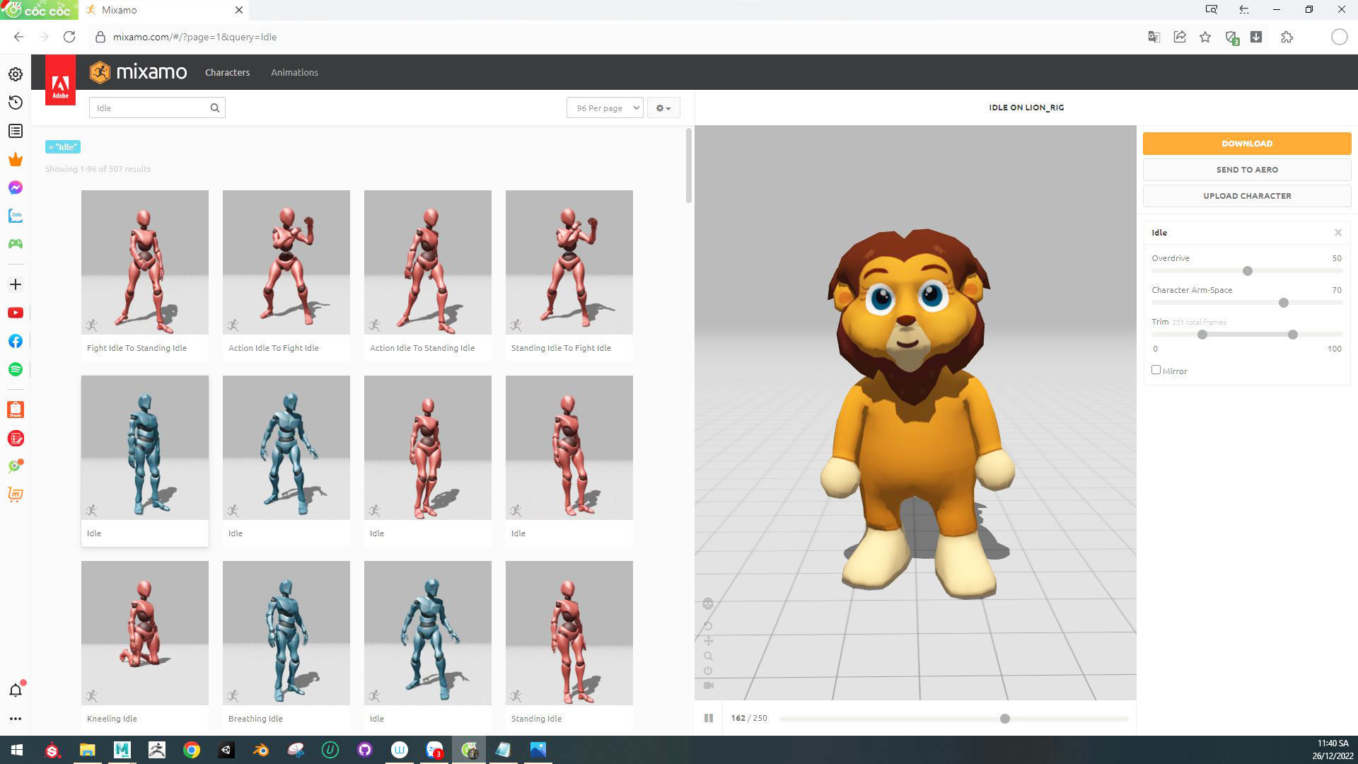 Character009 Animated Lion 3D Low-poly 3D model_3