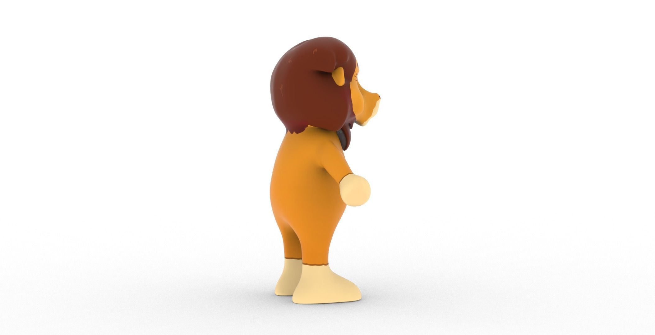 Character009 Animated Lion 3D Low-poly 3D model_27