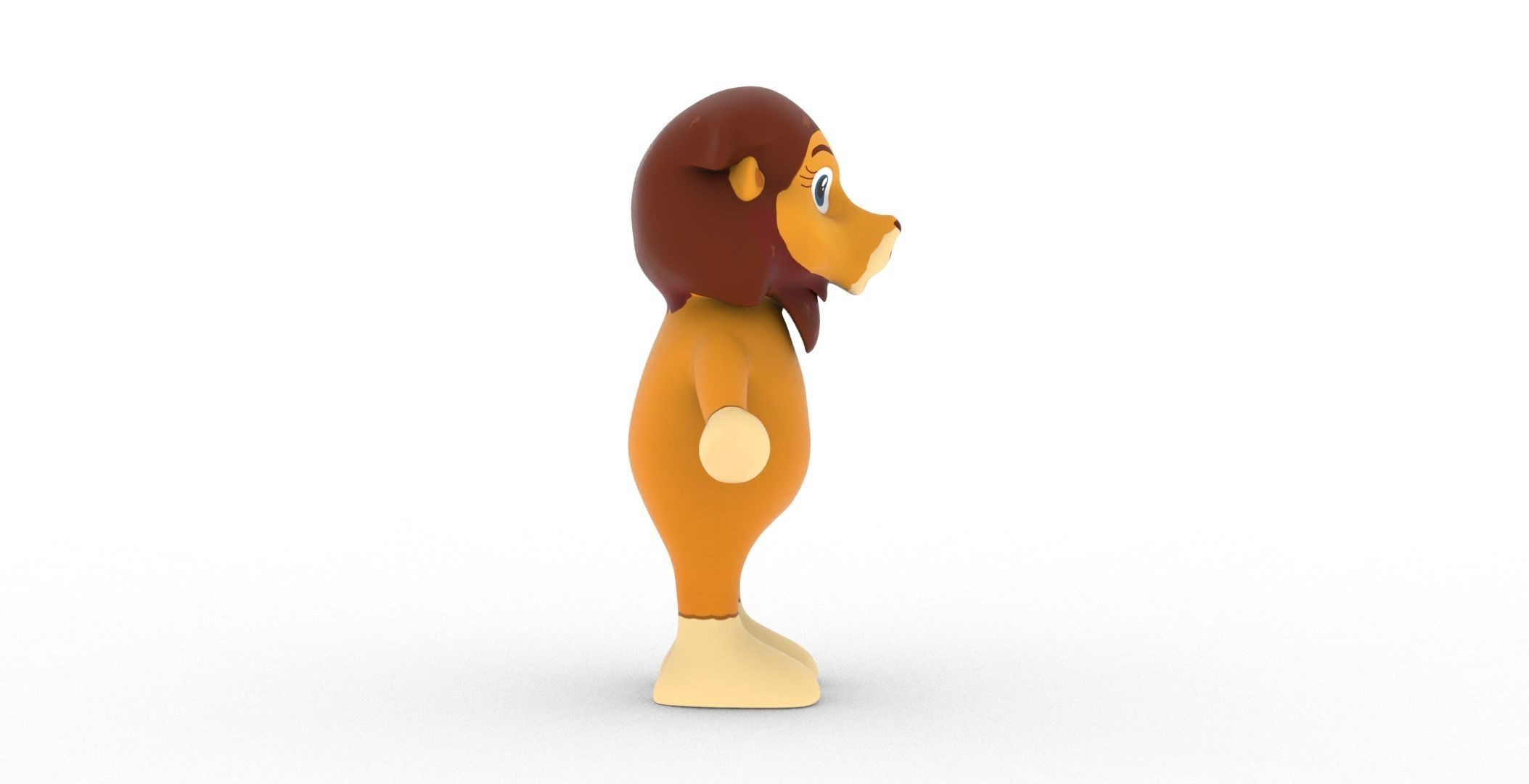 Character009 Animated Lion 3D Low-poly 3D model_33