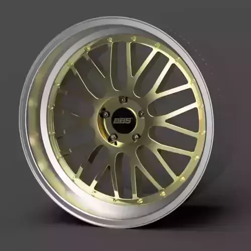 1 24 Scale 19 Inches BBS LM WITH CONTINENTAL STYLE TIRES 3D print model