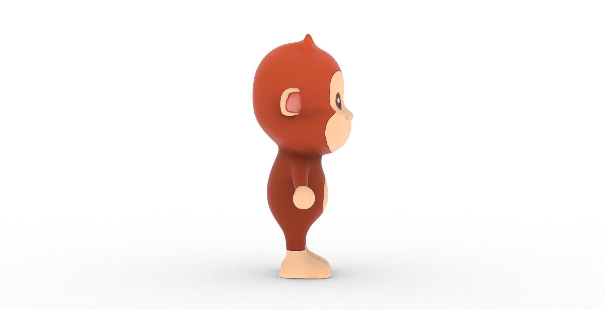 Character010 Animated Monkey 3D Low-poly 3D model_28