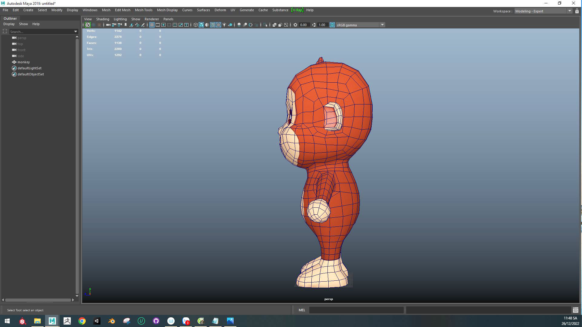 Character010 Animated Monkey 3D Low-poly 3D model_8