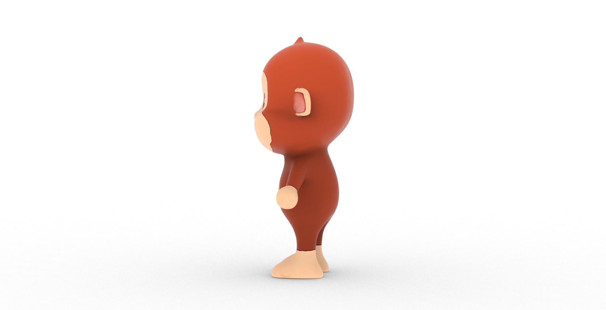 Character010 Animated Monkey 3D Low-poly 3D model_17