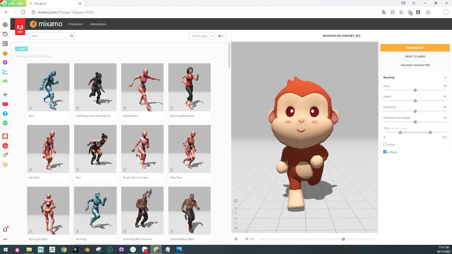 Character010 Animated Monkey 3D Low-poly 3D model_1