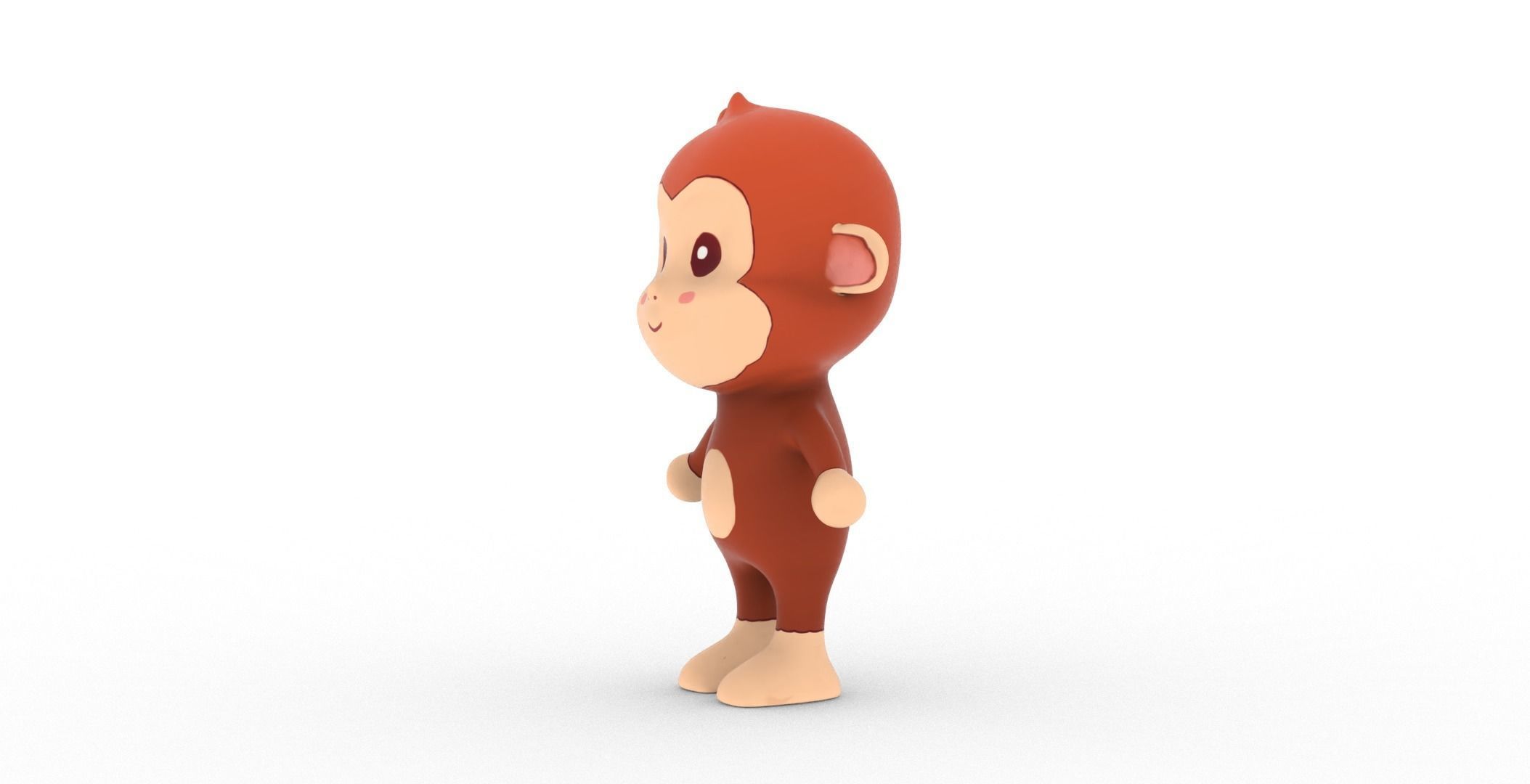 Character010 Animated Monkey 3D Low-poly 3D model_18