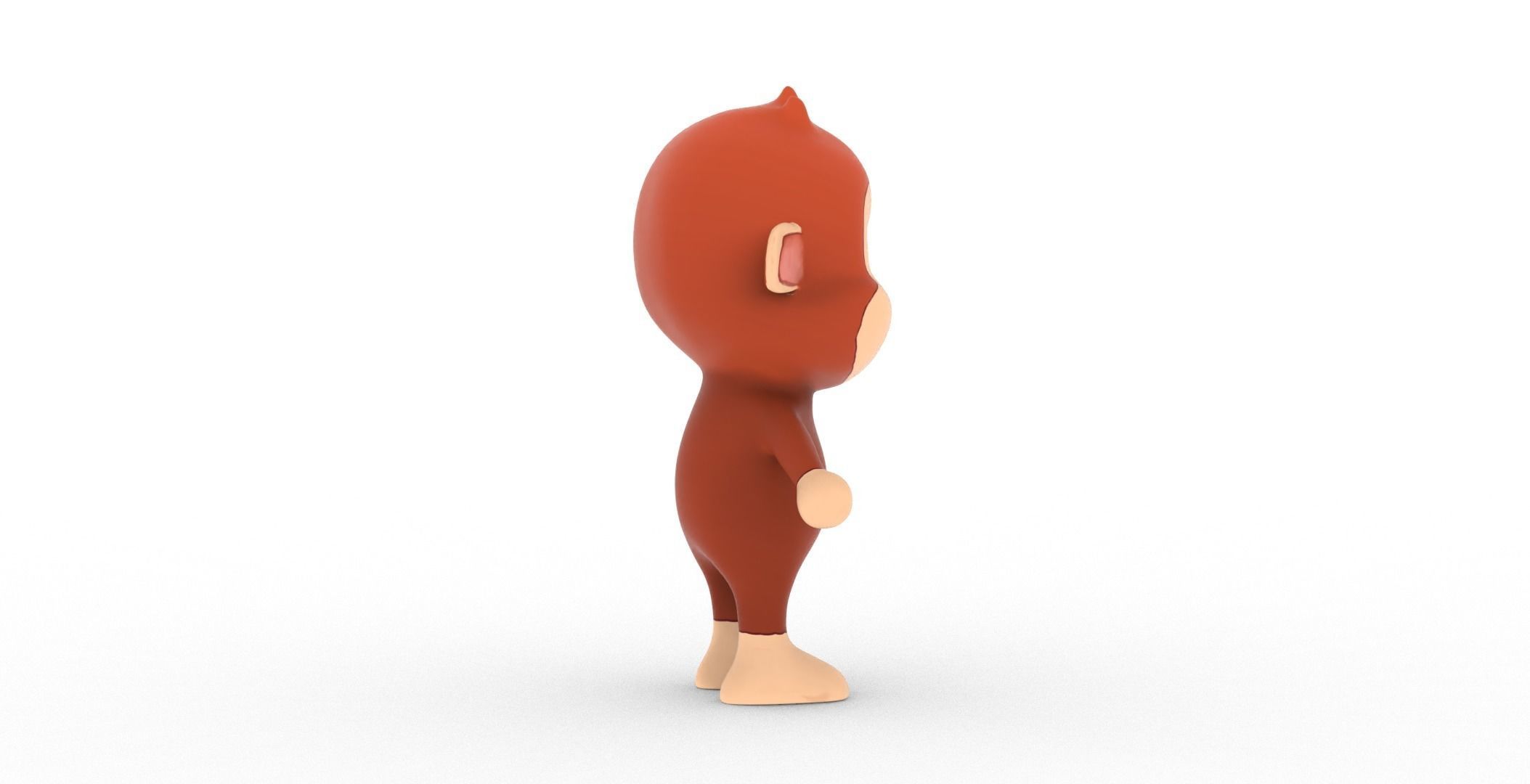 Character010 Animated Monkey 3D Low-poly 3D model_22